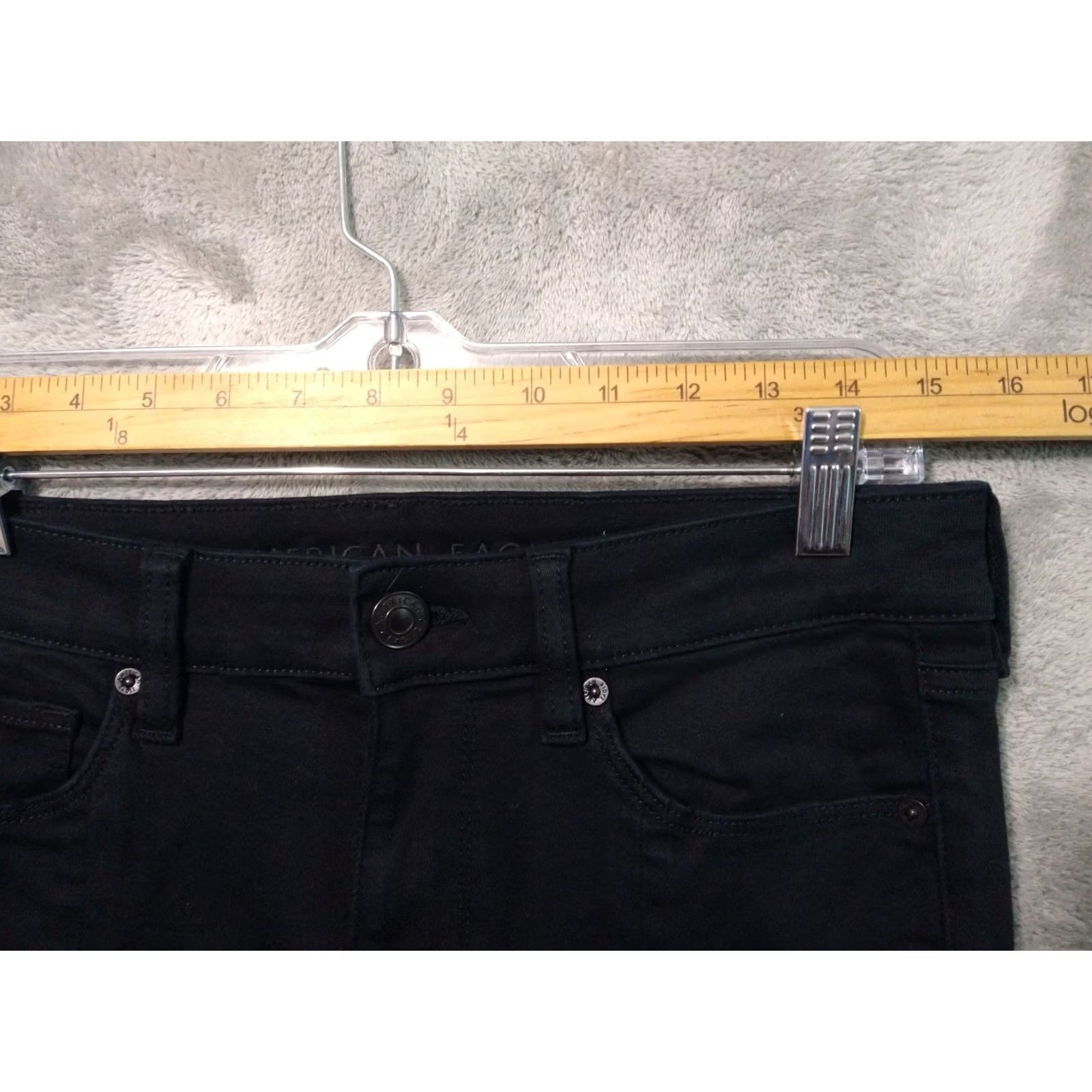 American Eagle Outfitters American Eagle Outfitters Jeans Women 10 Black Denim Next Level Stretch Hi Rise Skinny Kick Jeans Womens 10 Black Denim Stretch Skinny Kick Jeans Size 32" / US 10 / IT 46 - 3 Thumbnail