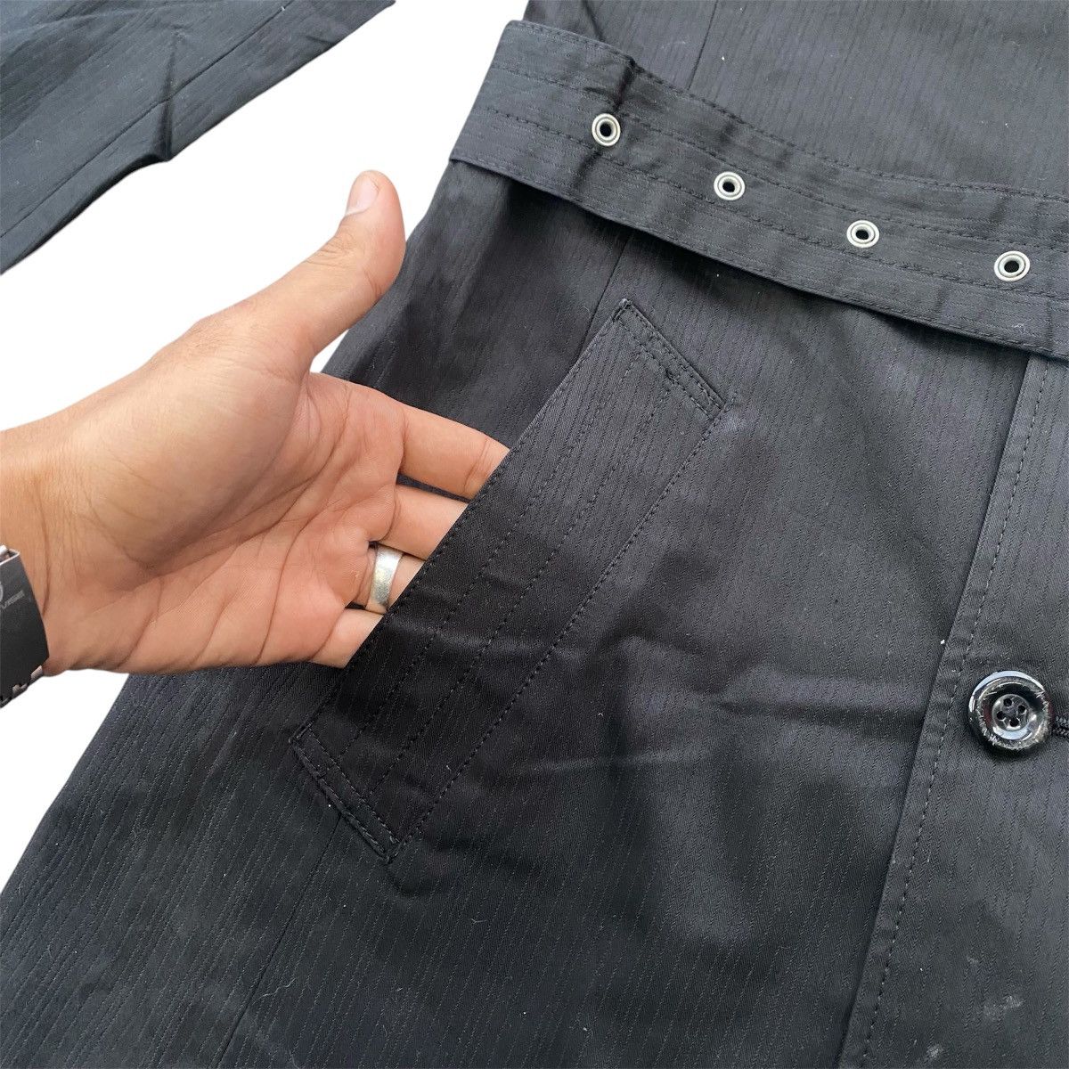 Tornado Mart Tornado Mart Belted Trench Coat –Japanese Designer Outerwear Size L / US 10 / IT 46 - 9 Thumbnail