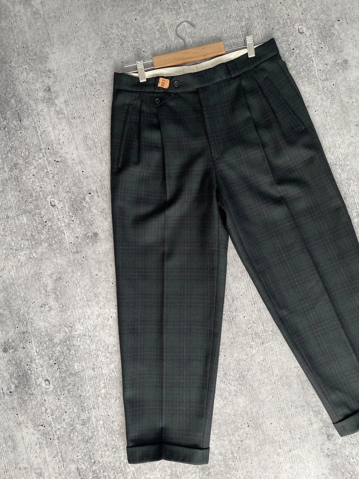 BRAX × Vintage Vintage Brax Men Size M Wool German Trousers Pants Check 90s Size US 32 / EU 48 - 3 Thumbnail