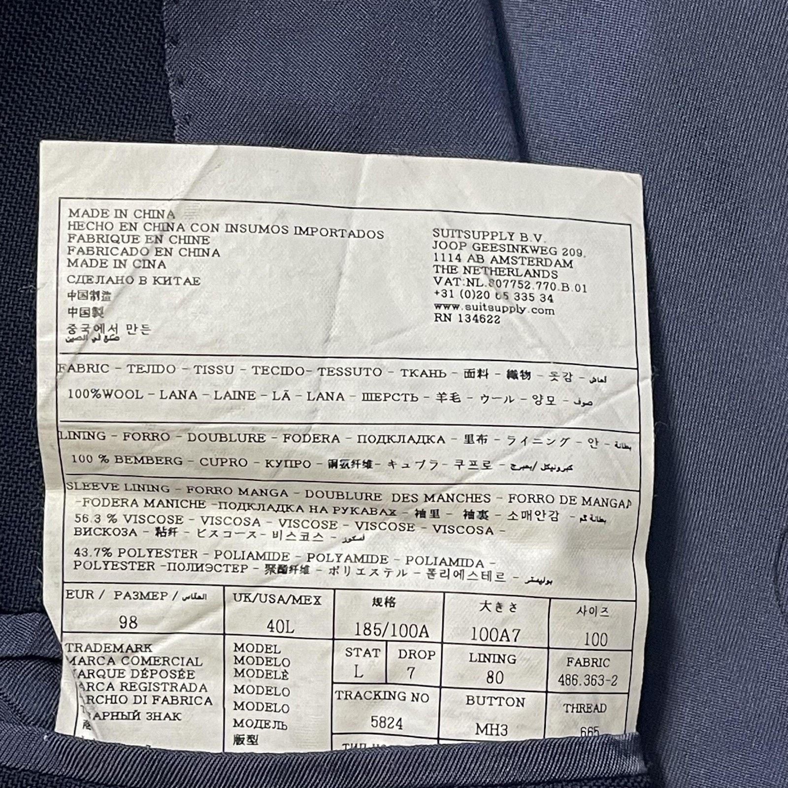 Suitsupply Suitsupply Sienna Blazer 40L Wool Vitale Barberis Canonico Size 40L - 10 Thumbnail