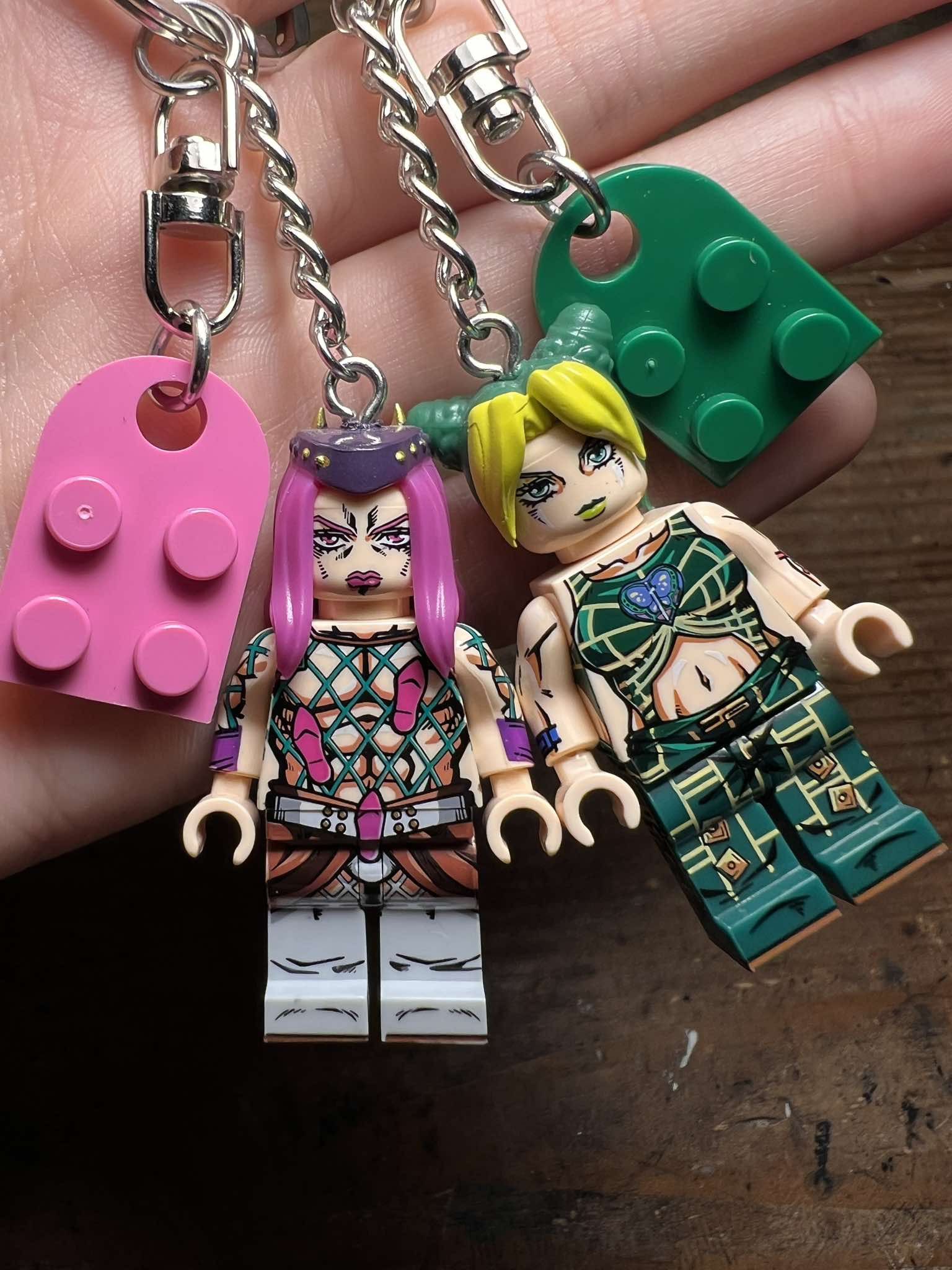 Anime Jojo Jolyne Anasui anime mini figurine keychain keyring Size ONE SIZE - 1 Thumbnail
