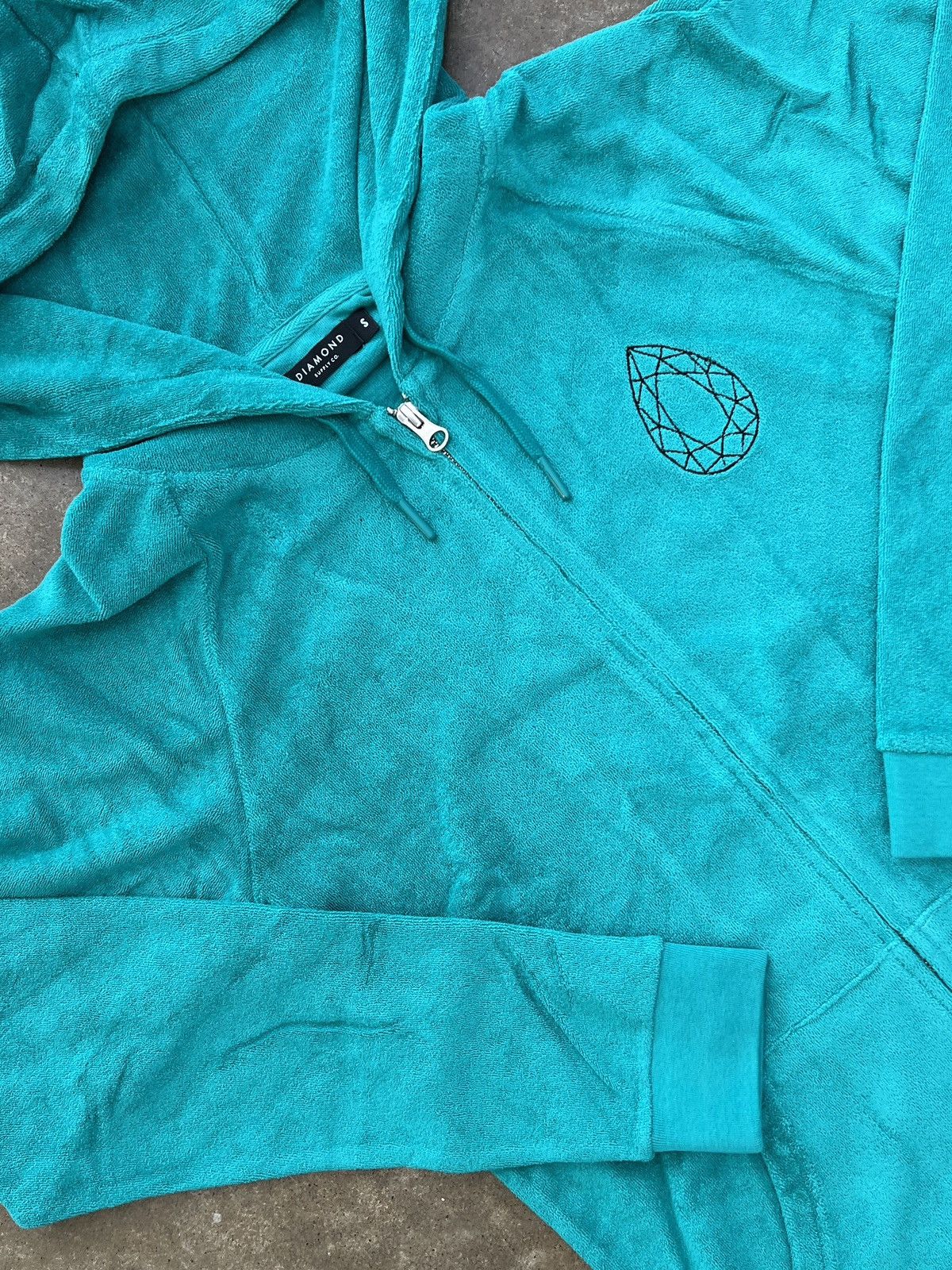 Diamond Supply Co. Diamond Supply Tear Drop Hoodie Teal Small Size S / US 4 / IT 40 - 1 Thumbnail
