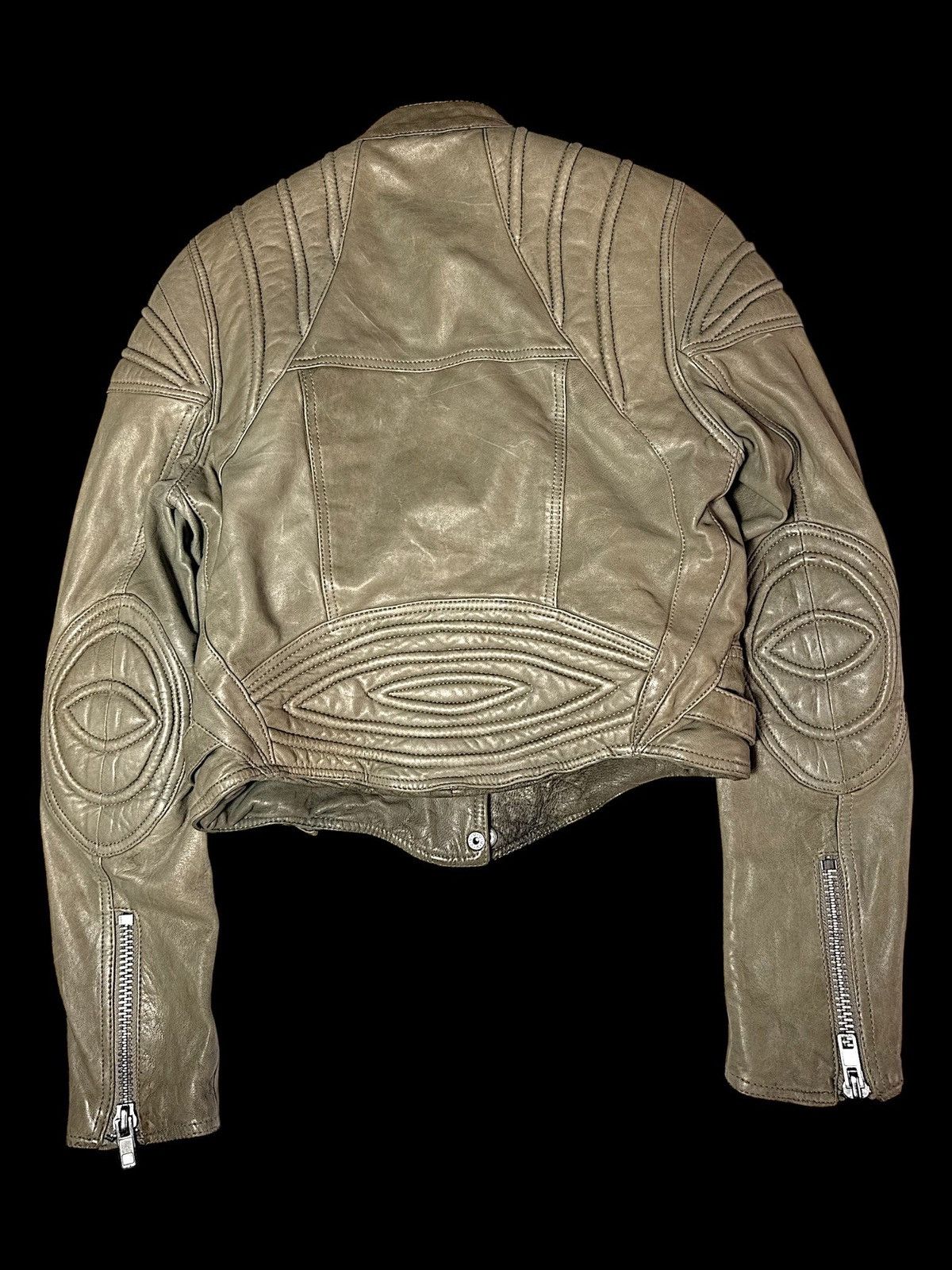 Japanese Brand × Vintage Vintage leather bomber jacket cropped avant garde like nfs Size XS / US 0-2 / IT 36-38 - 2 Thumbnail