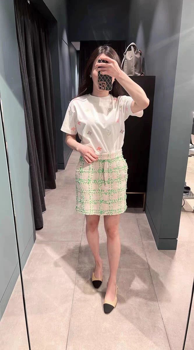 Thom Browne Thom Browne Pale pink checkered skirt Size 25" / US 0 / IT 36 - 1 Thumbnail