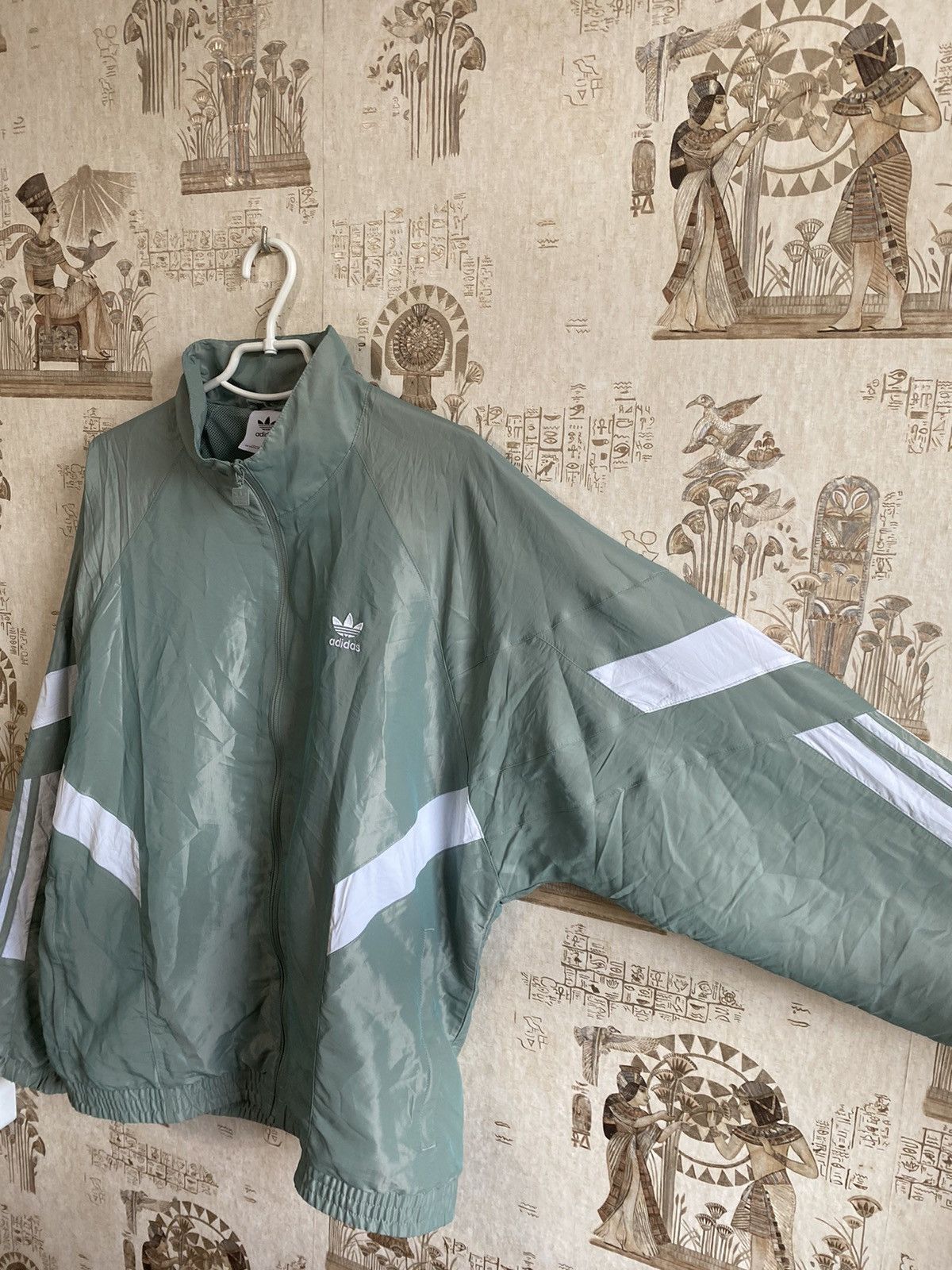 Adidas × Vintage Adidas Woven Track Top Jacket Retro Style Size US L / EU 52-54 / 3 - 3 Thumbnail