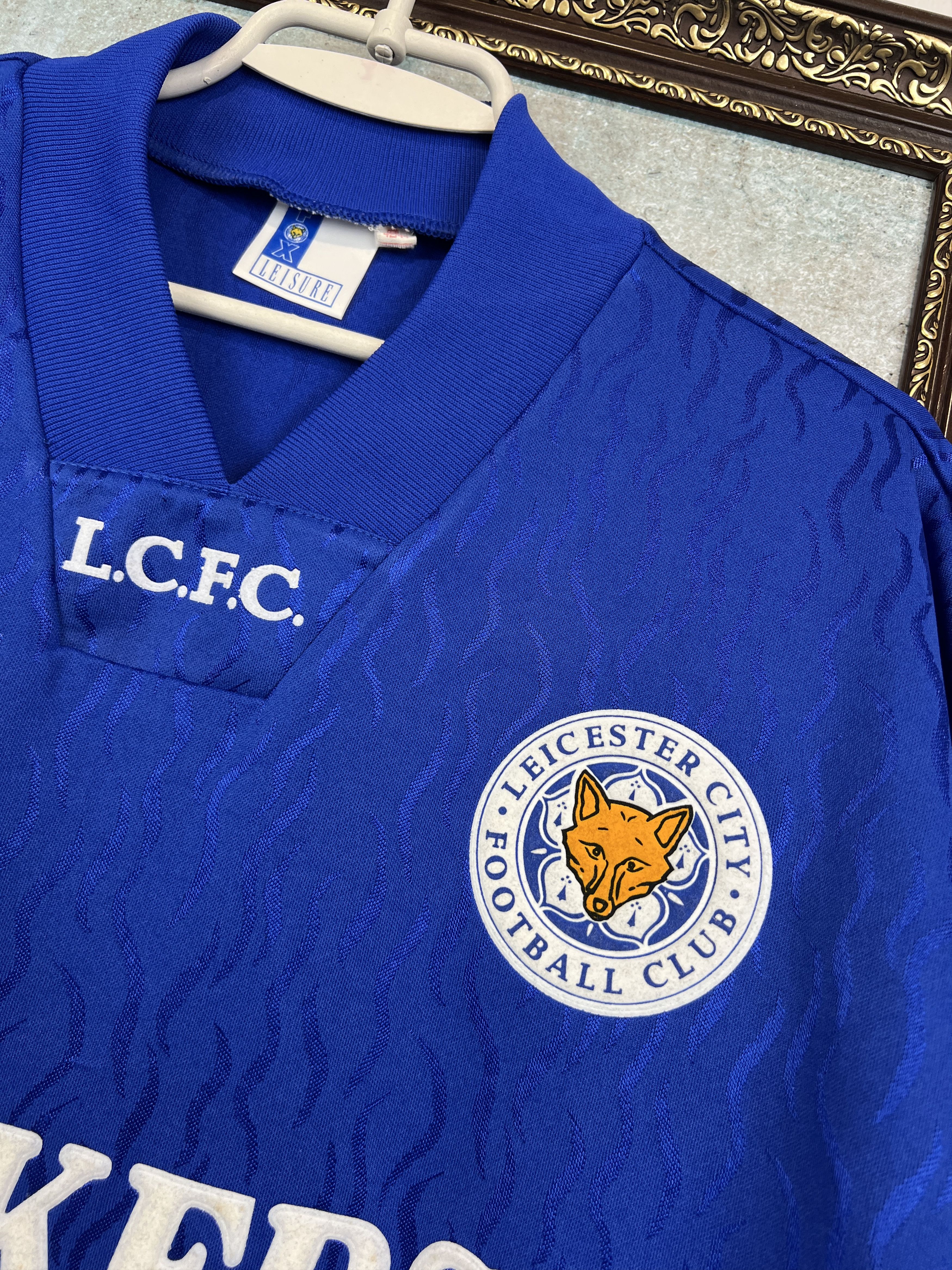 Vintage Leicester City Home football shirt 1992 Soccer Jersey Trikot Size US L / EU 52-54 / 3 - 4 Thumbnail
