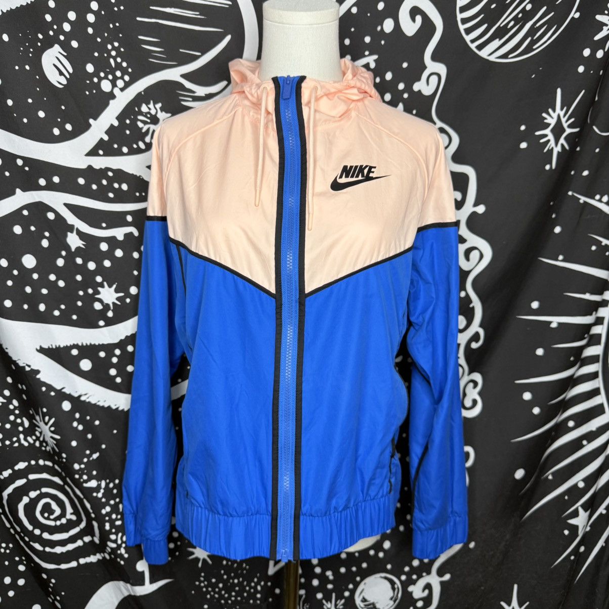 Nike Nike Blue and Light Pink Colorblock Windbreaker Jacket Size M / US 6-8 / IT 42-44 - 1 Thumbnail