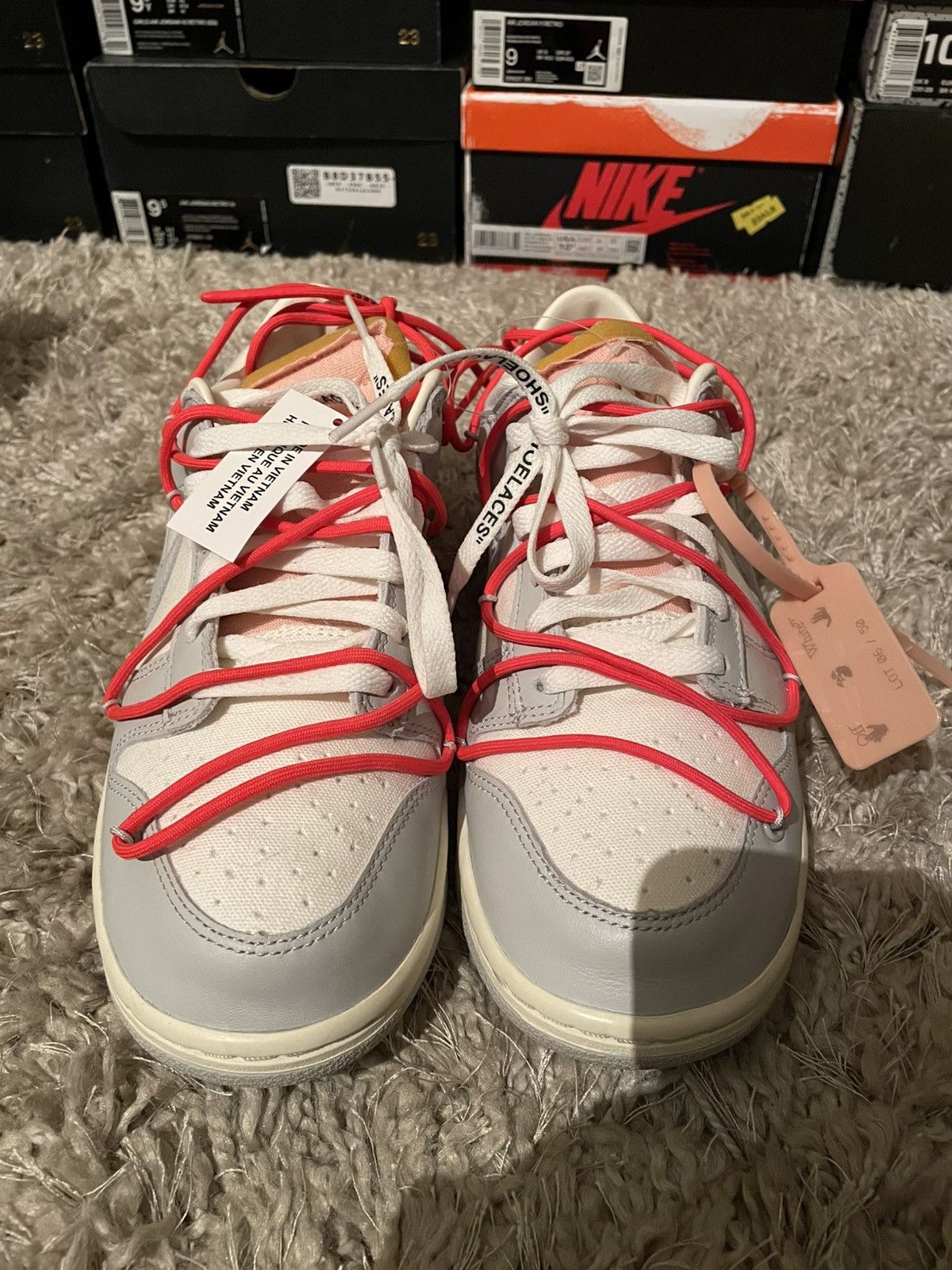 Nike × Off-White Off White x Nike Dunk Low Lot 6 Size US 9.5 / EU 42-43 - 4 Thumbnail