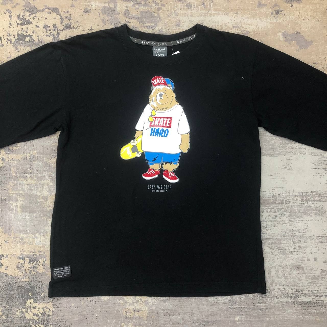 Hook-Ups T447 B-ONE-SOUL LA 1977 x SKATE HARD TEE Size US M / EU 48-50 / 2 - 3 Thumbnail