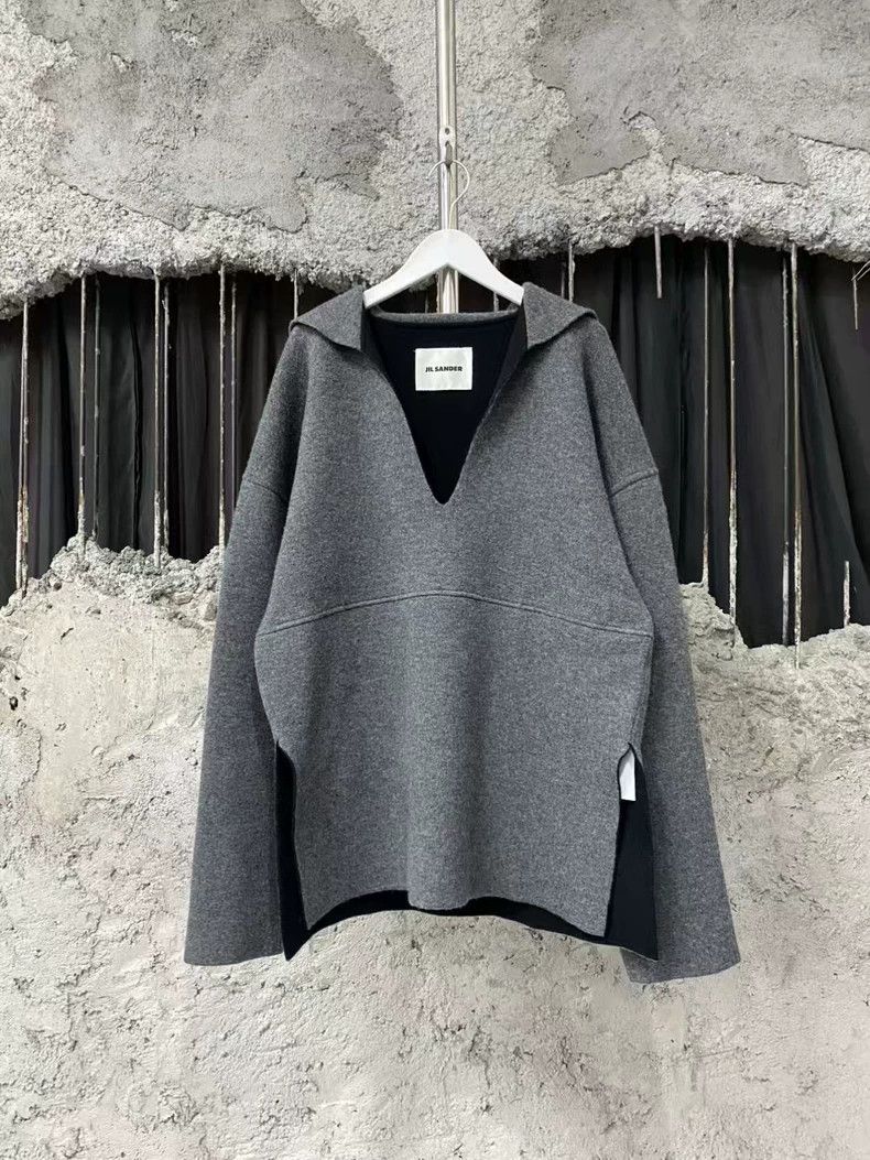 Jil Sander Wool Sweatshirt Hoodie