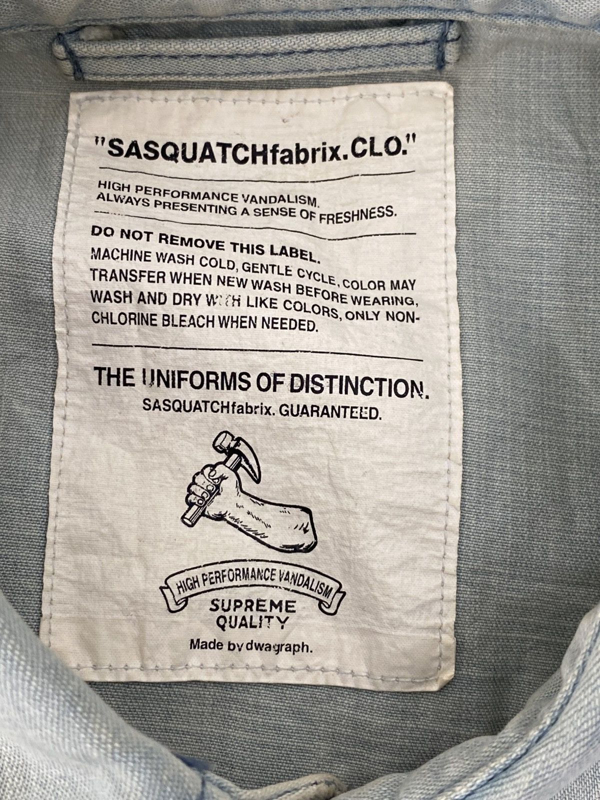 Sasquatchfabrix SS11 Sasquatchfabrix "Zearchy" Distressed Denim Shirt Size US S / EU 44-46 / 1 - 13 Thumbnail