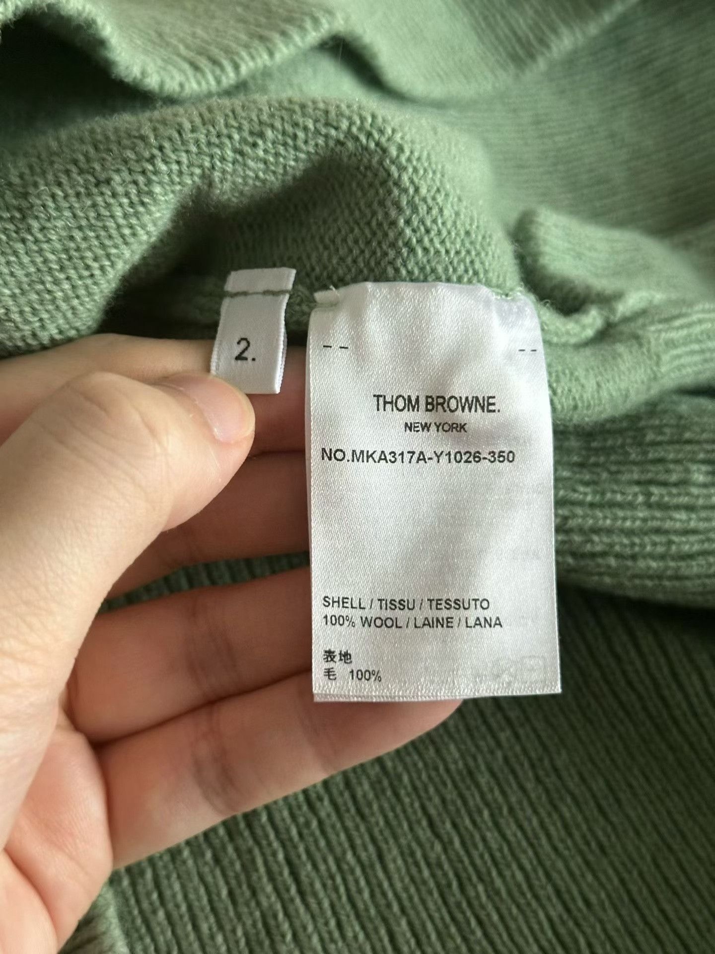 Thom Browne Thom Browne Green Wool Sweater Size US M / EU 48-50 / 2 - 4 Thumbnail
