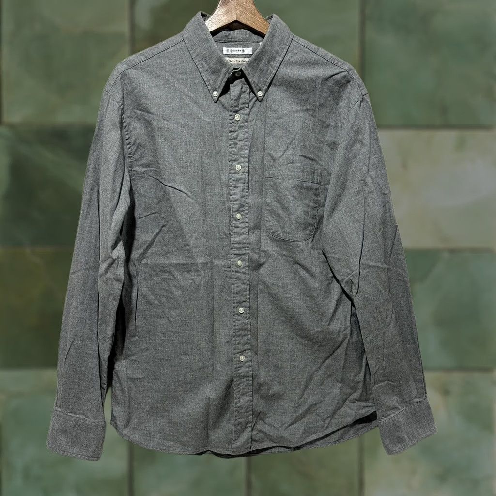 Vintage VINTAGE UNIONMADE Men’s Gray Pinpoint Oxford Long Sleeve Shirt 100% Cotton Sz L USA Made Size US L / EU 52-54 / 3 - 1 Thumbnail