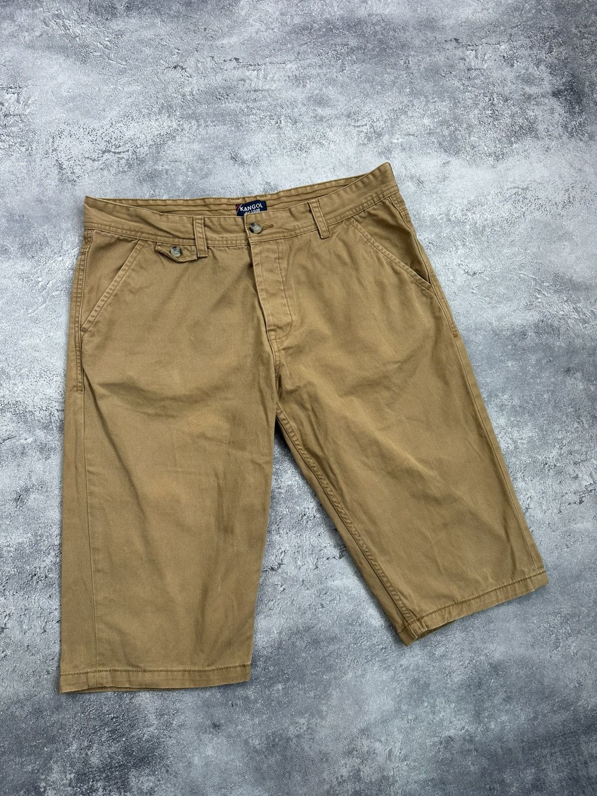 Kangol Vintage Kangol Rap Shorts Beige Rare Y2K Embroidered Logo Size US 34 / EU 50 - 4 Thumbnail