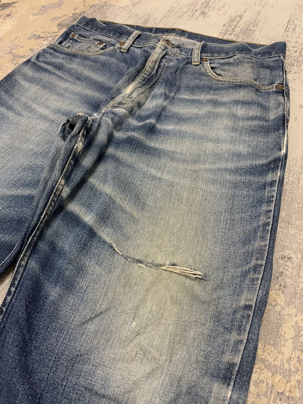 Levi's Levi's 533 Loose Straight Fit Denim Jeans Indigo Stone Wash Size US 35 - 6 Thumbnail