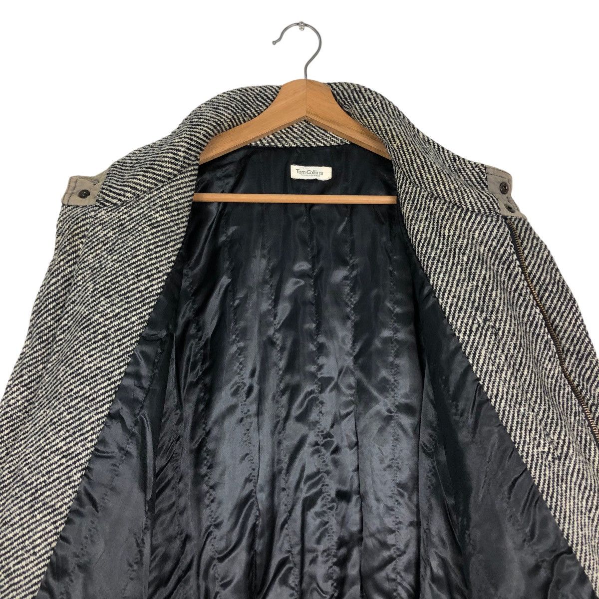 Japanese Brand 📌VINTAGE BOMBER JACKET WOOL HERRINGBONE TOM COLLINS Size US L / EU 52-54 / 3 - 7 Thumbnail