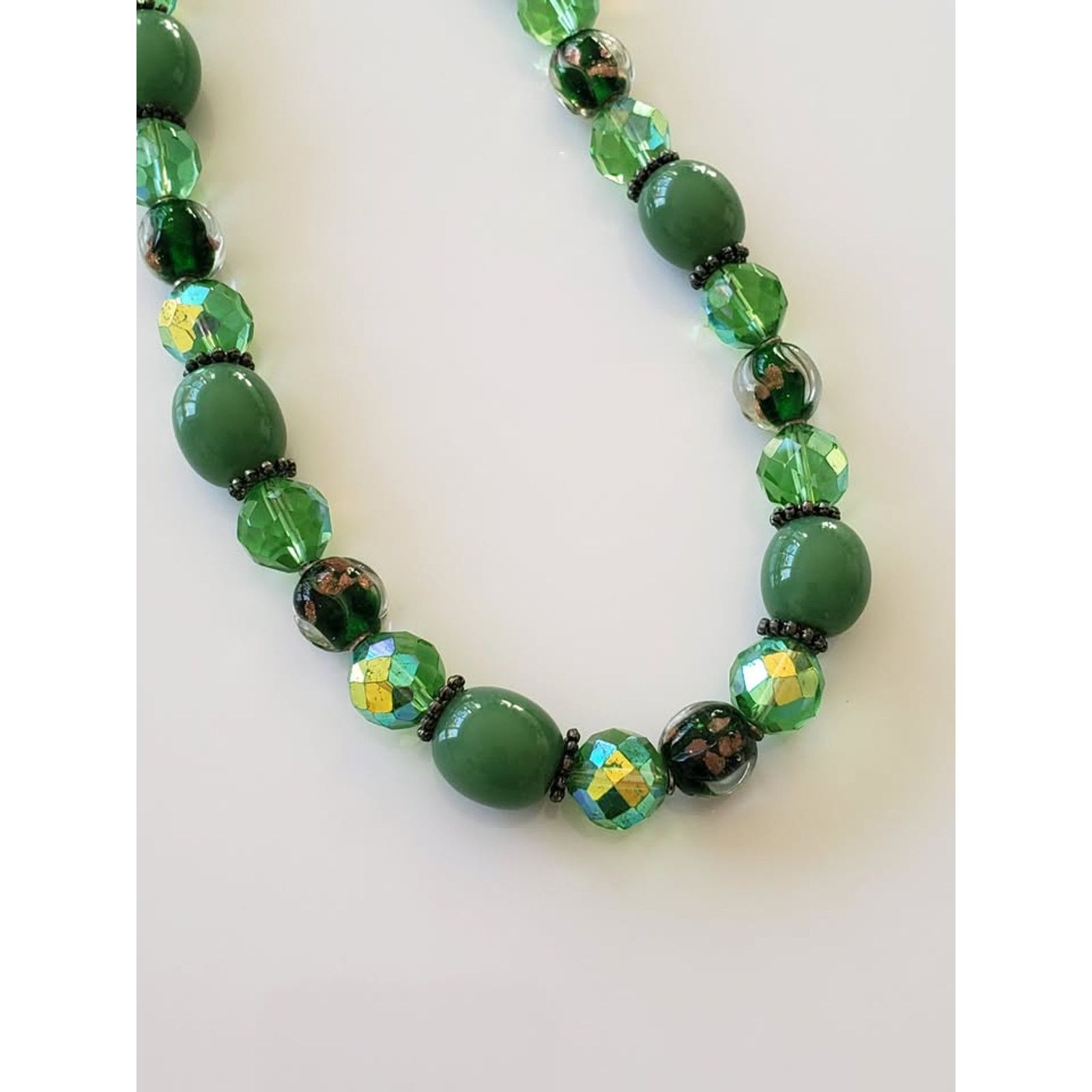 Other Green Glass Beaded Choker Necklace Size ONE SIZE - 2 Thumbnail