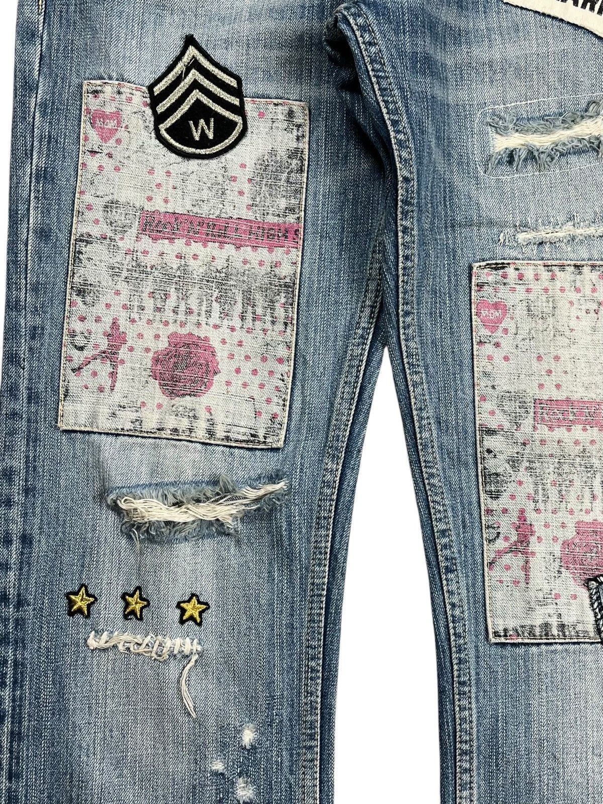 20471120 2000s World Wide Love - Grunge Pathwork Army Denim Pants Size US 29 - 5 Thumbnail
