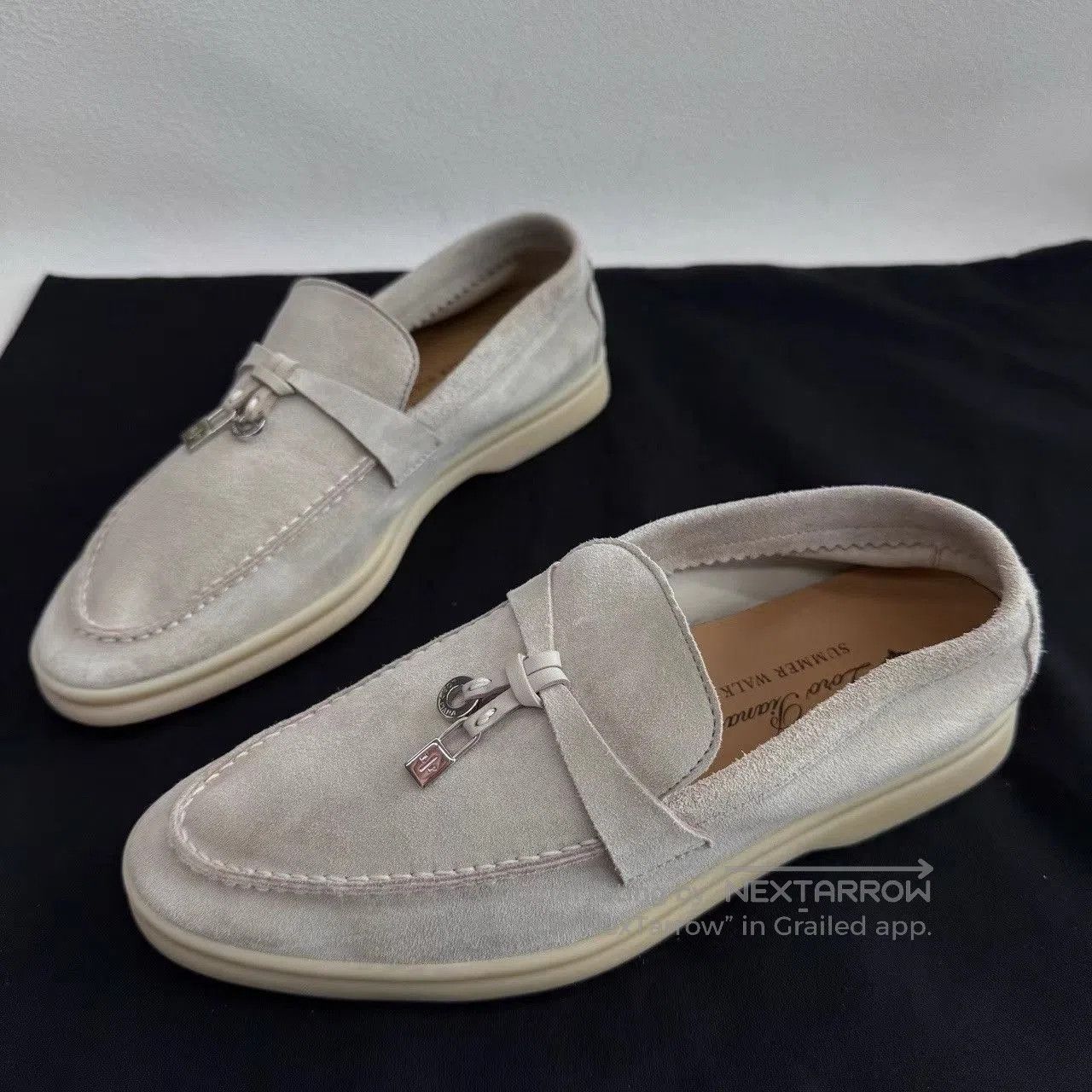 Loro Piana LORO PIANA Dot Sole Walk cream leather tassel  display picture 2
