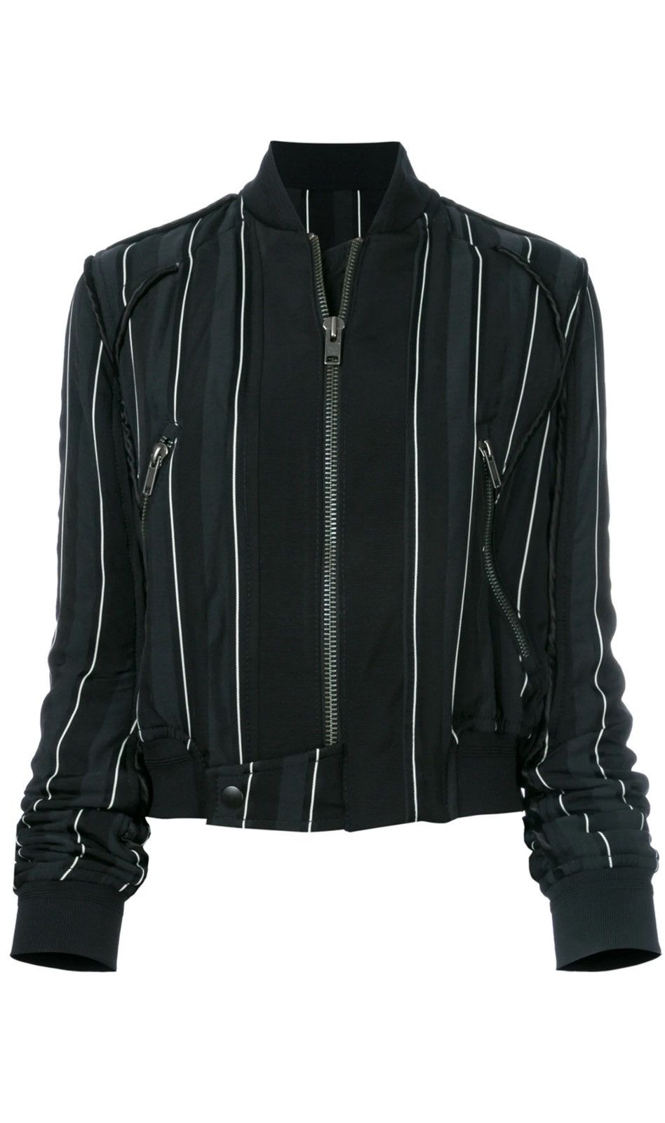 Haider Ackermann Striped Bomber Jacket
