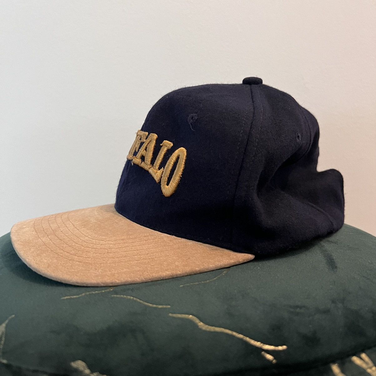Other Vintage 90s Buffalo NY Hat Black Beige Strapback Size ONE SIZE - 3 Thumbnail
