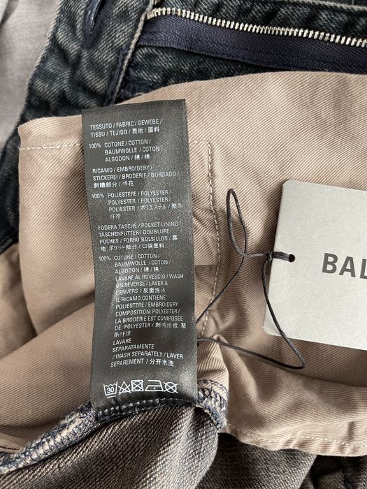 Balenciaga Rare Size! Ring Indigo Denim Baggy Cargo Pants NWT (34 ...