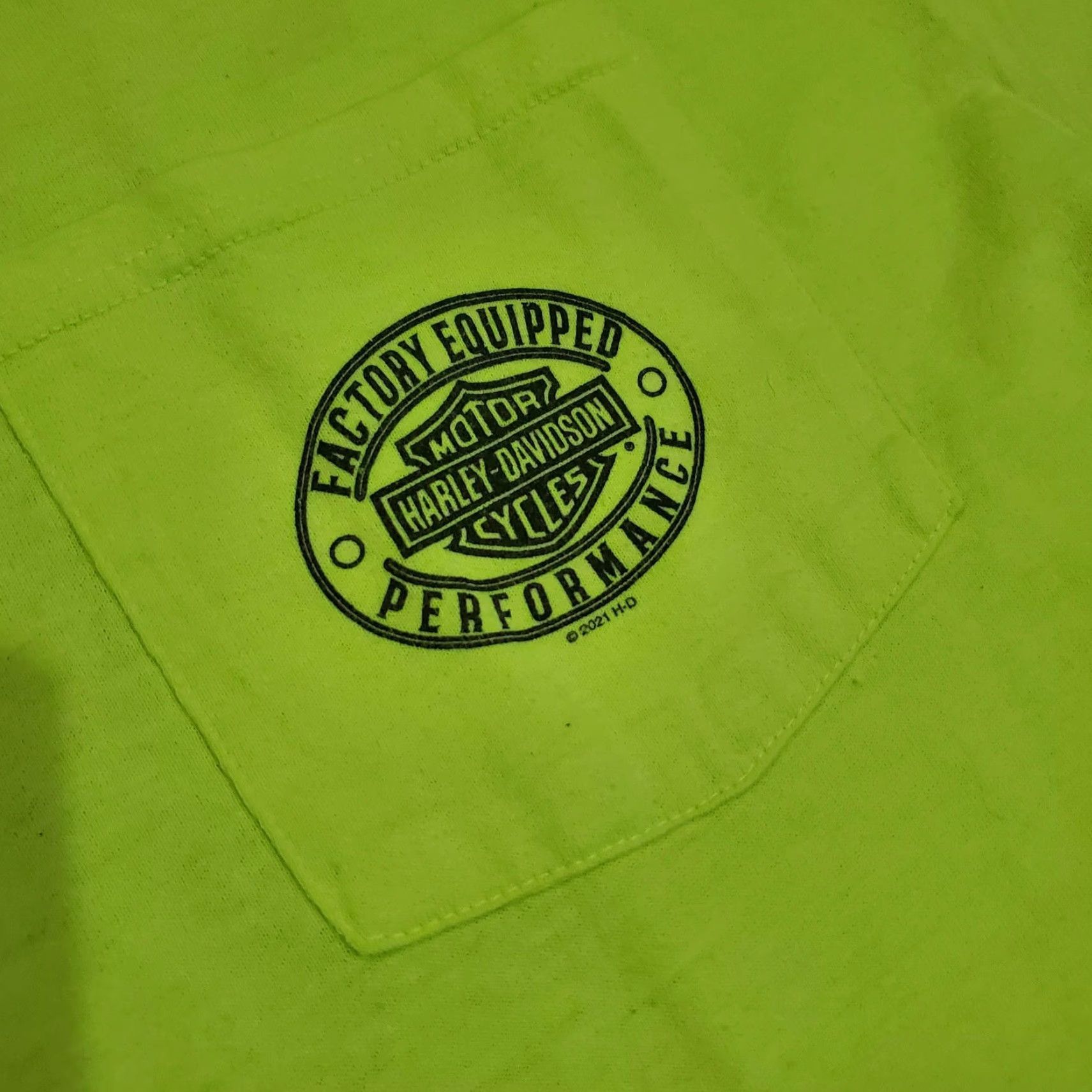 Harley Davidson Harley-Davidson Shirt Mens Large Green Iron Steed Vacaville CA Graphic Shirt Size US L / EU 52-54 / 3 - 5 Thumbnail