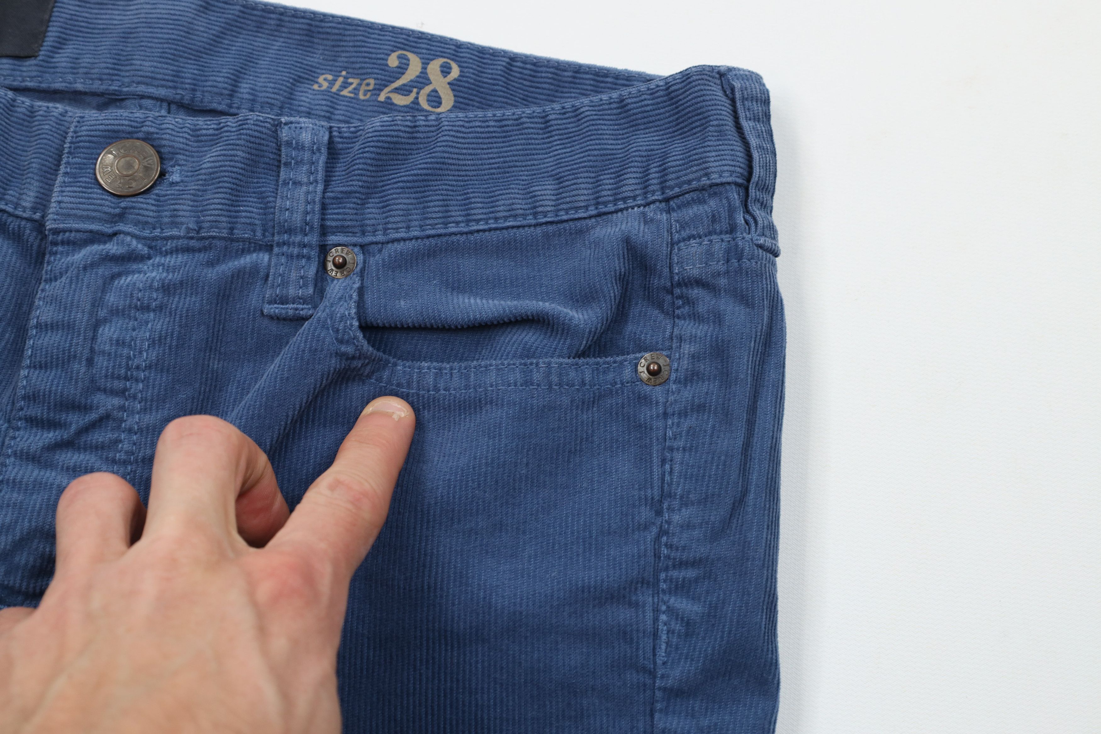 J.Crew J Crew Reid Skinny Straight Leg Corduroy Chino Pants Blue Size 28" / US 6 / IT 42 - 5 Thumbnail