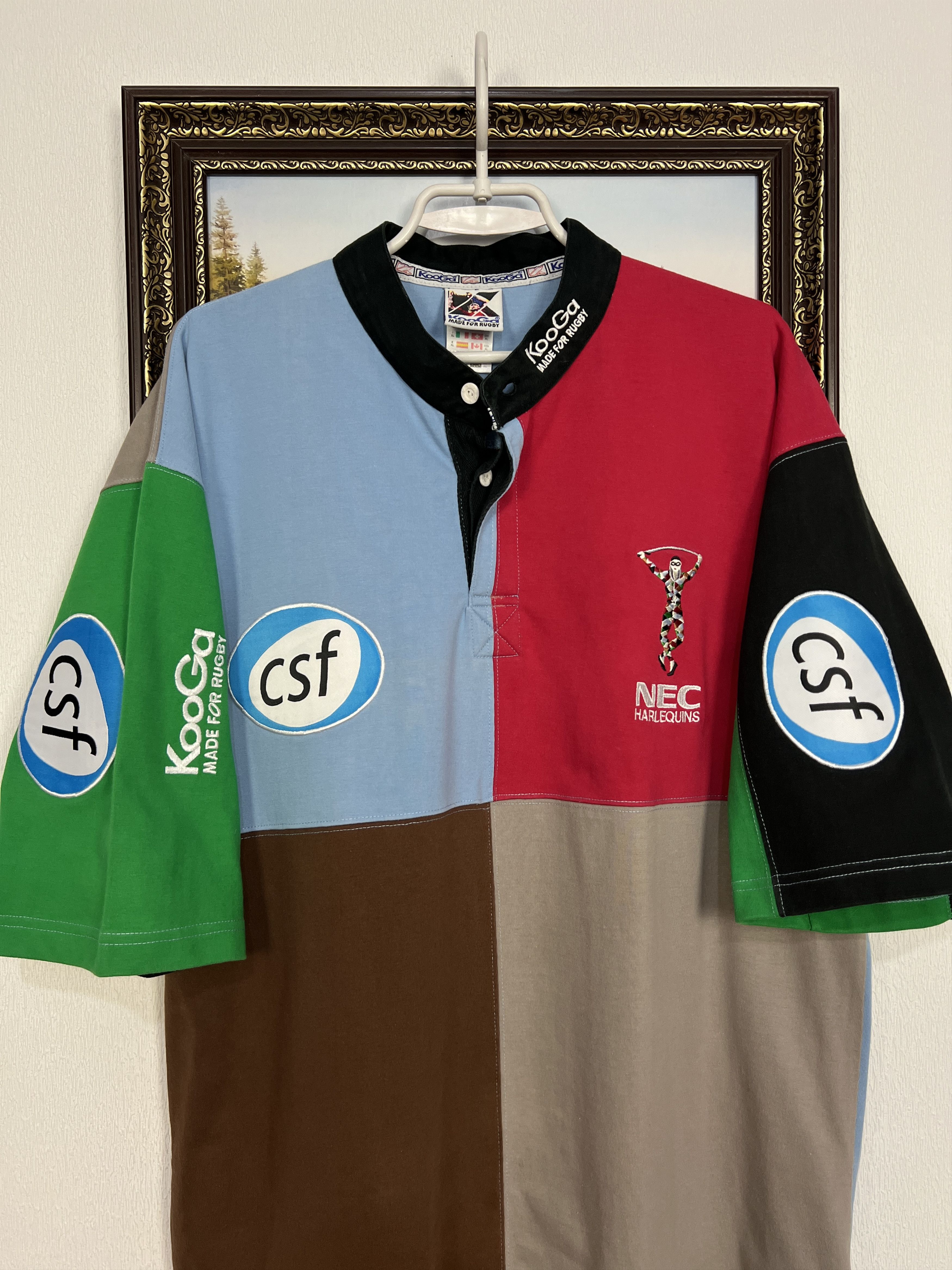 Vintage Kooga Harlequins Rugby Union Jersey Trikot Rare Shirt Hype Size US XL / EU 56 / 4 - 2 Thumbnail