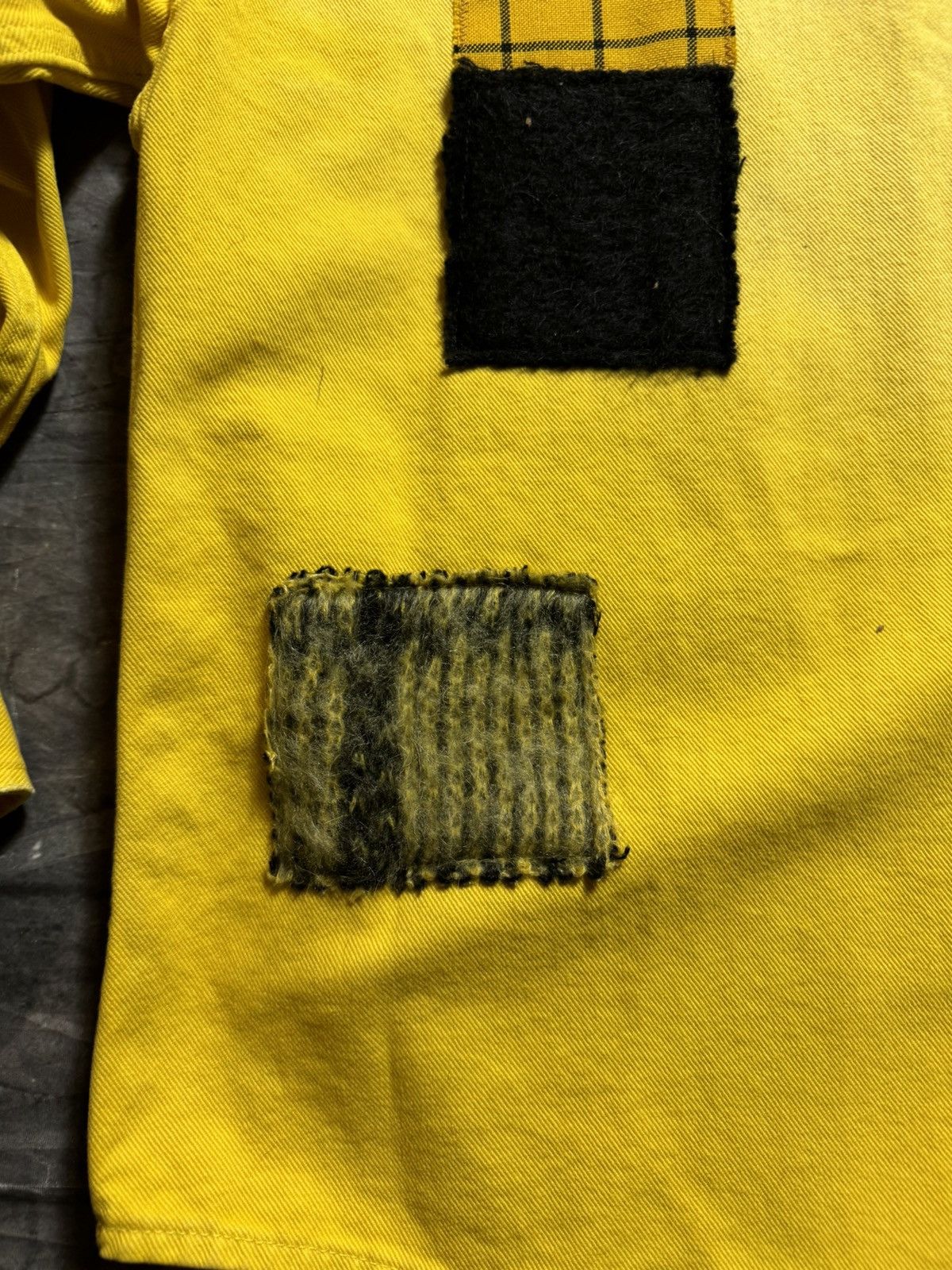 Marni Marni Mohair Patchwork Overshirt in Yellow Size US L / EU 52-54 / 3 - 4 Thumbnail
