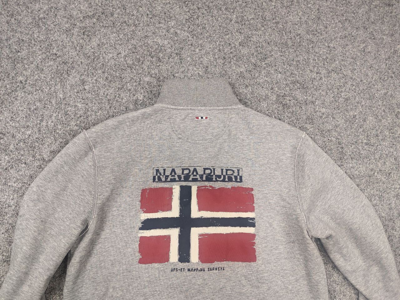 Napapijri Napapijri Balys Full Gray Logo Zip Pullover Sweatshirt Size US M / EU 48-50 / 2 - 12 Thumbnail