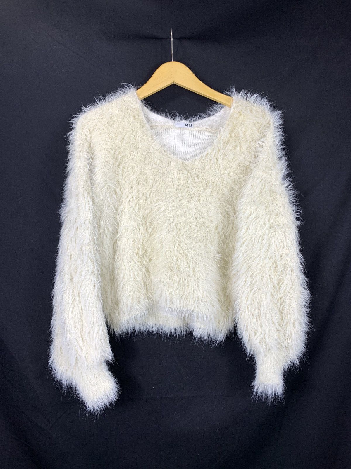 Hysteric Glamour × Japanese Brand Fuzzy Mohair Cropped Kurt Cobain Style Size US M / EU 48-50 / 2 - 1 Thumbnail