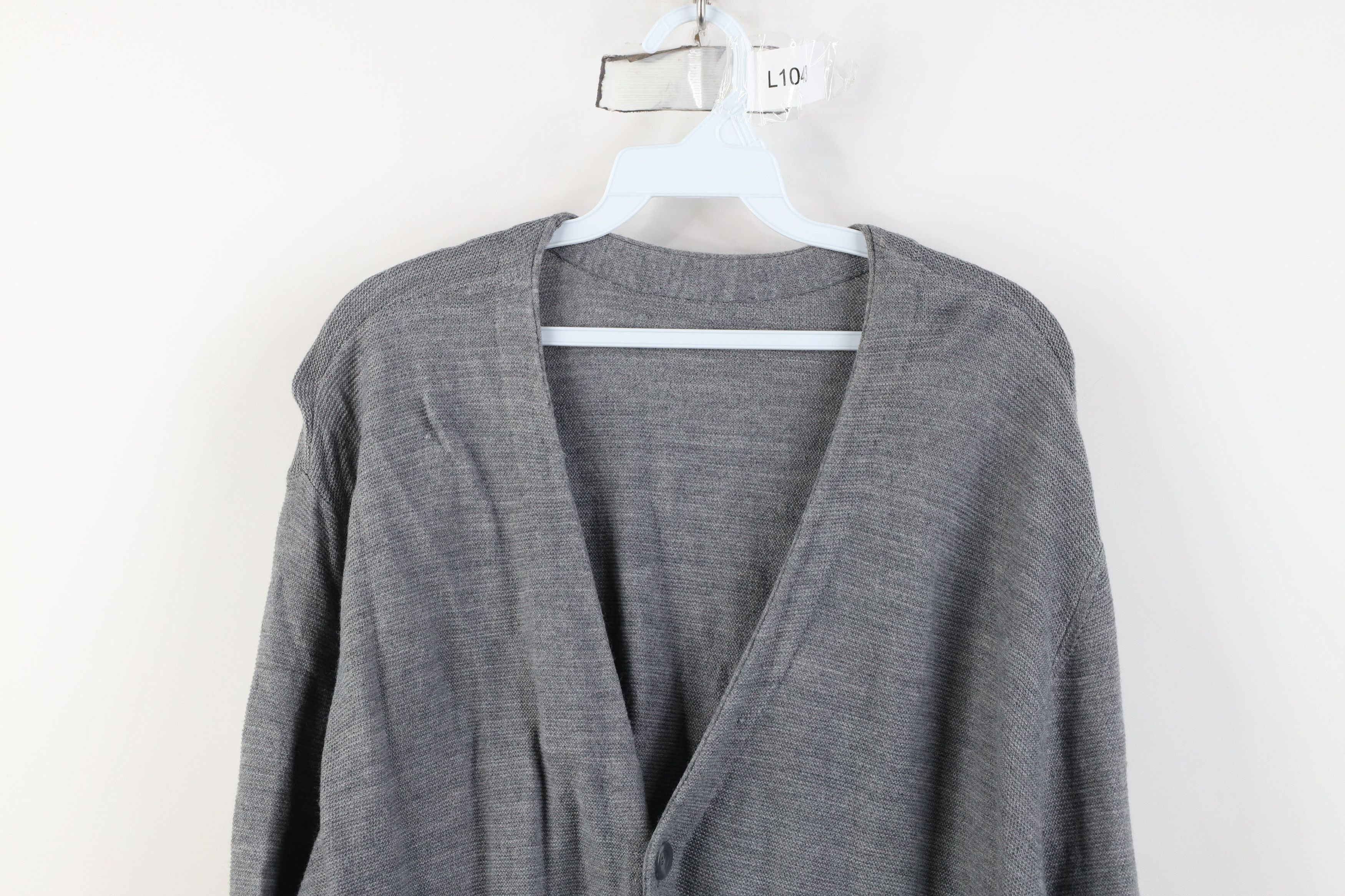 Vintage Vintage 90s Streetwear Kurt Cobain Cardigan Sweater Gray Size US XL / EU 56 / 4 - 2 Thumbnail
