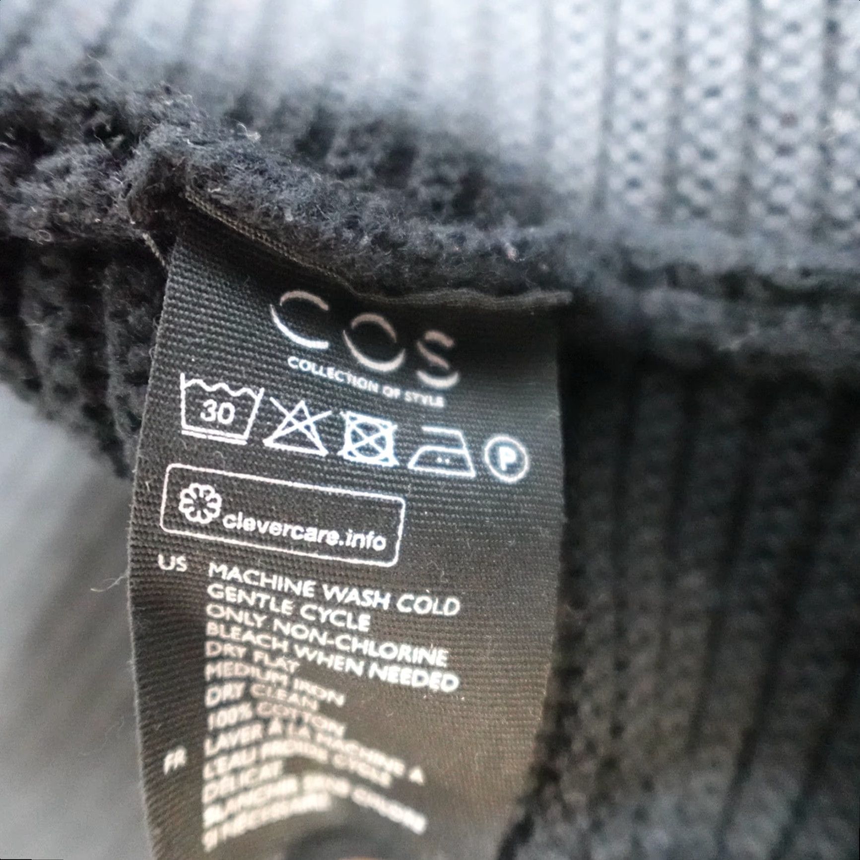 Cos COS Cardigan Sweater Large Black Open Front Shawl Collar Womens L Crew Neck Knits Casual Business Fall Winter Spring Summer Size L / US 10 / IT 46 - 2 Thumbnail