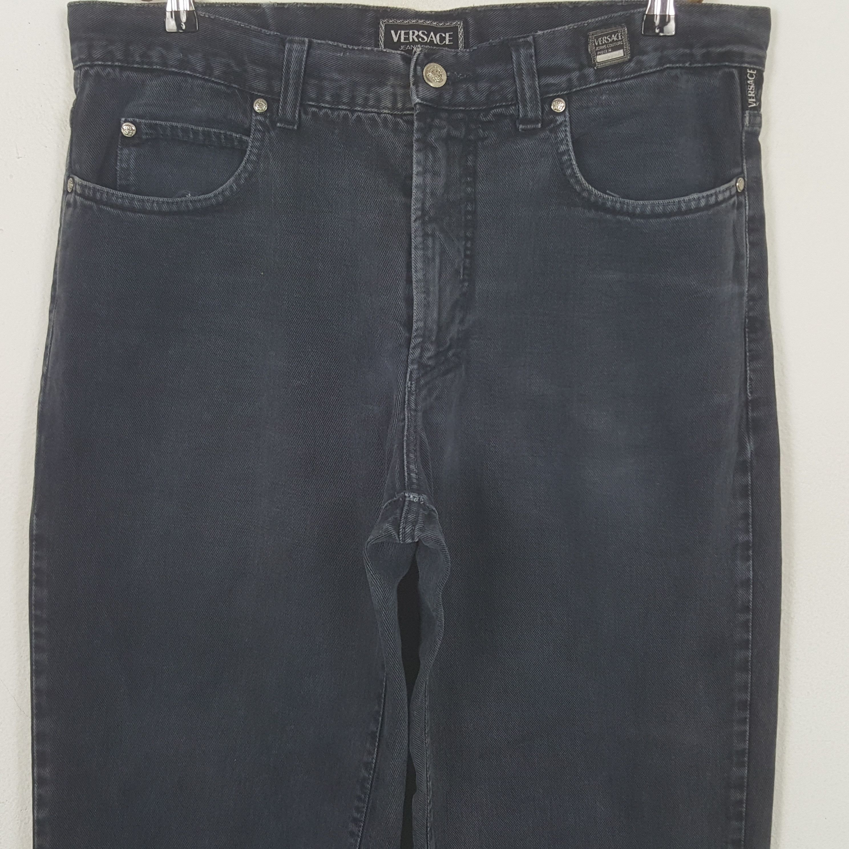 Versace Vintage Versace Jeans Couture Black Jeans Size US 36 / EU 52 - 2 Thumbnail