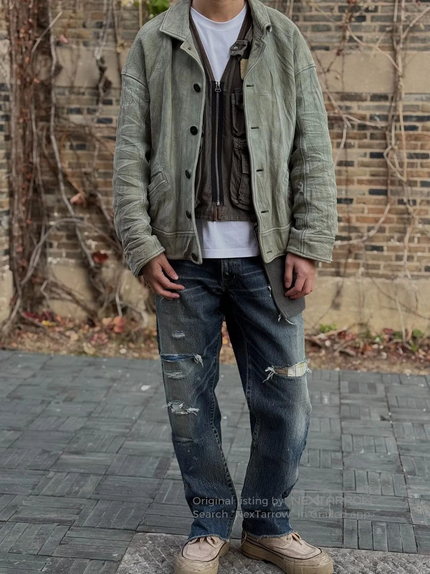 Visvim visvim dunlop jacket in green leather. Size US S / EU 44-46 / 1 - 2 Thumbnail