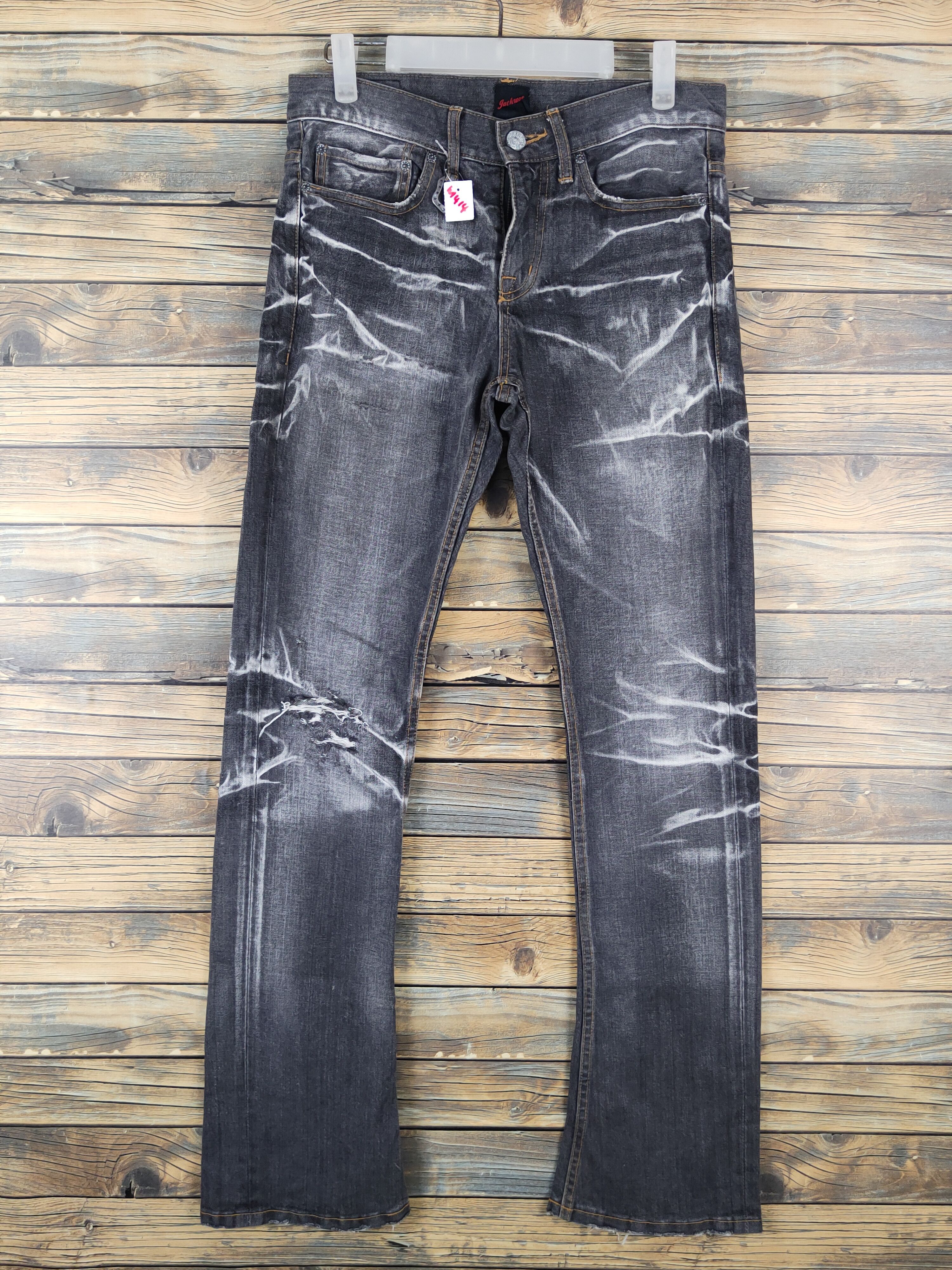 JACKROSE Jack Rose Black faded Distressed Ripped Jeans #W1414 Size US 30 / EU 46 - 1 Thumbnail