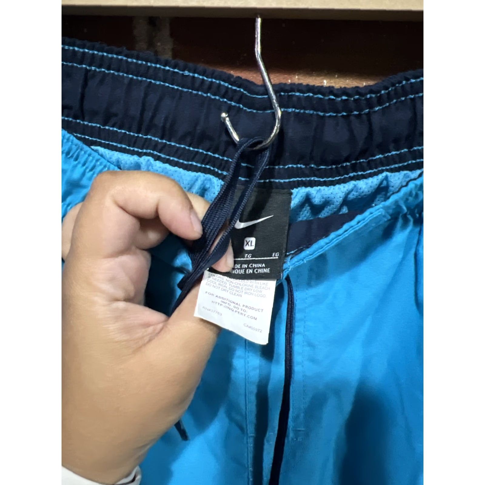 Nike Nike Men’s Swim Trunks Shorts XL Solid Blue Drawstring Pockets Size US 36 / EU 52 - 2 Thumbnail