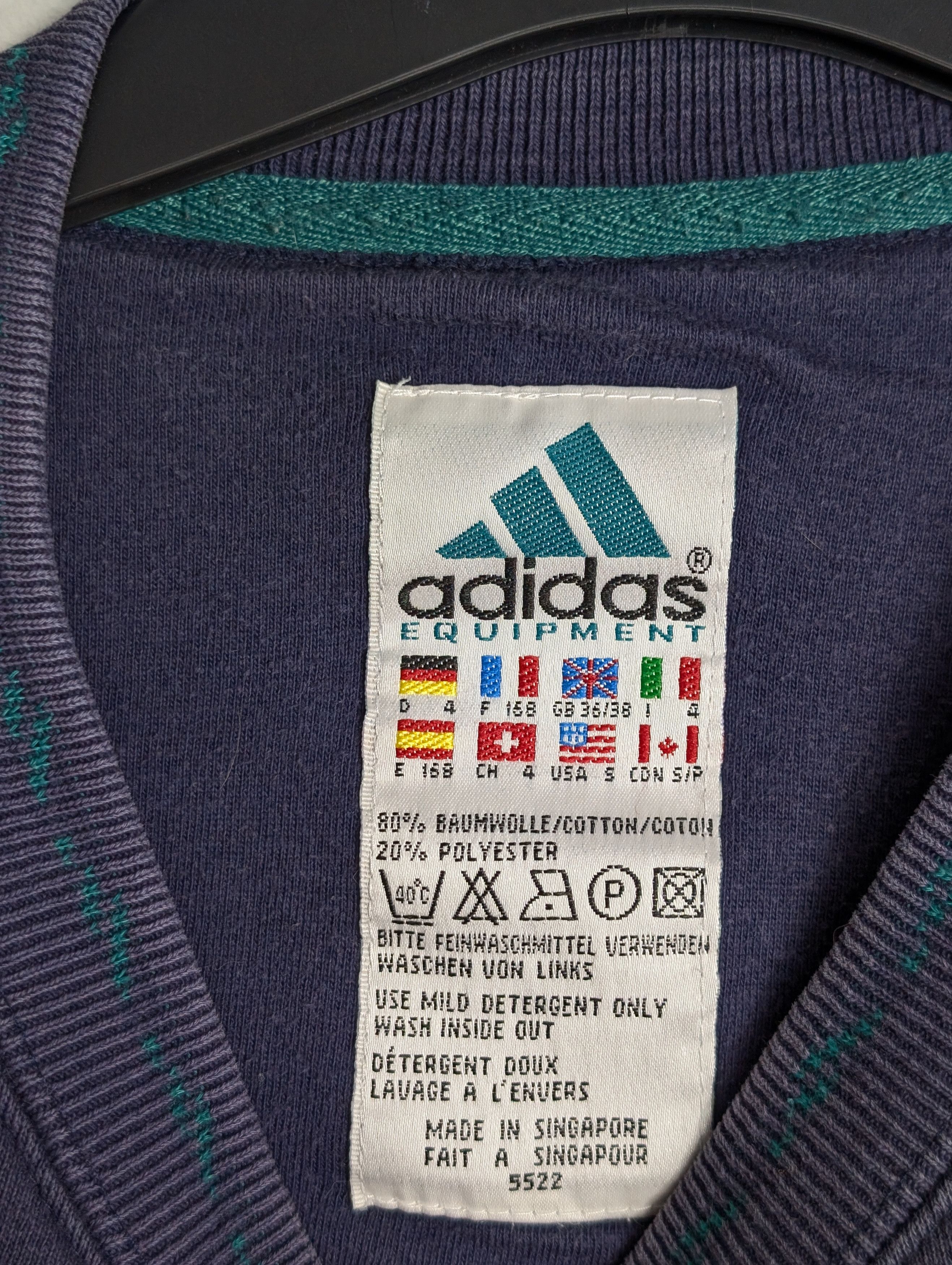 Adidas Vintage Adidas Equipment EQT Sweatshirt 90s Boxy Baggy Retro Size US S / EU 44-46 / 1 - 4 Thumbnail