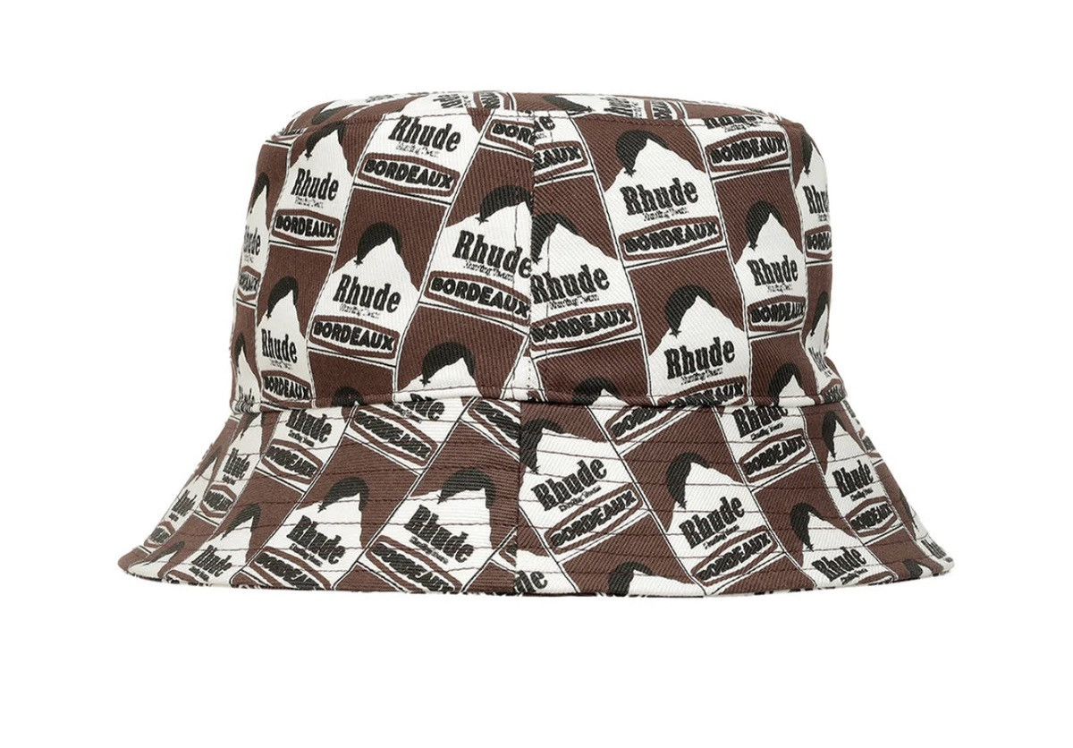 Rhude Rhude Moonlight Bucket Hat 'Multi' Allover Logo Graphic O/S Size ONE SIZE - 2 Thumbnail