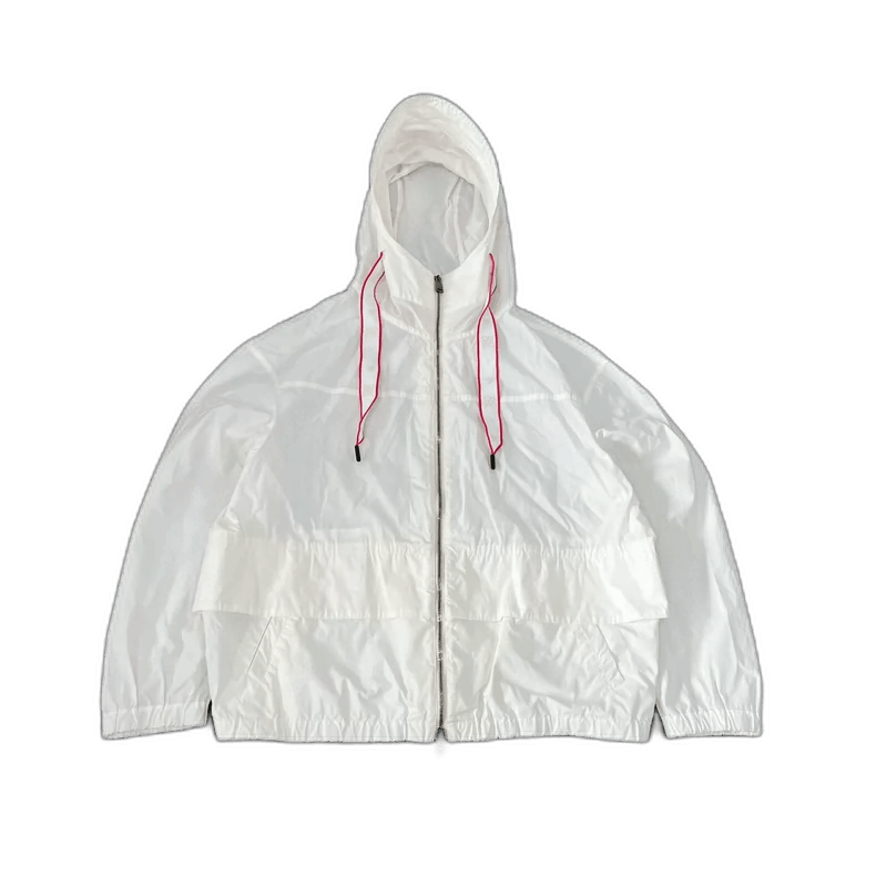 Fendi Fendi White Drawstring Windbreaker Jacket Size US L / EU 52-54 / 3 - 1 Thumbnail