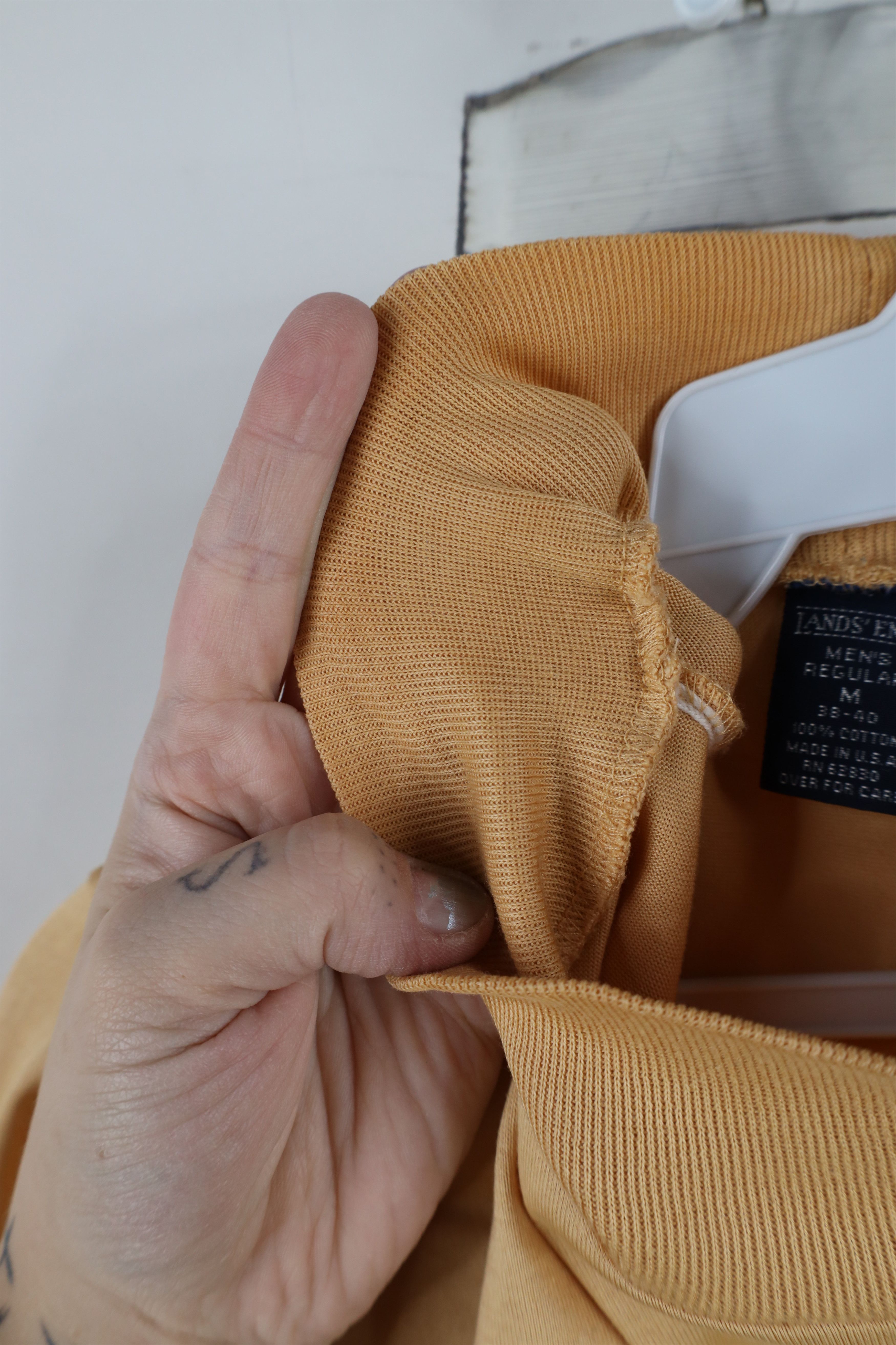 Lands' End × Vintage Vintage 90s Lands End Mock Neck Long Sleeve T-Shirt Gold USA Size US M / EU 48-50 / 2 - 5 Thumbnail