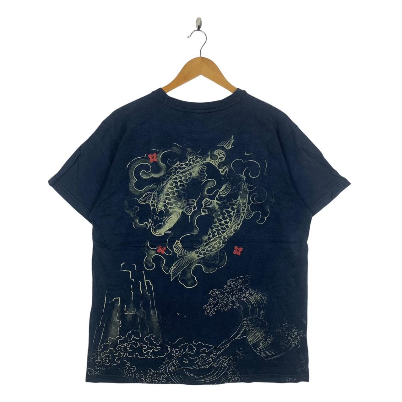 Other JAPAN TRADITIONAL SUKAJAN Strange Heaven Koi Tee Shirt Top Size US XXL / EU 58 / 5 - 1 Thumbnail