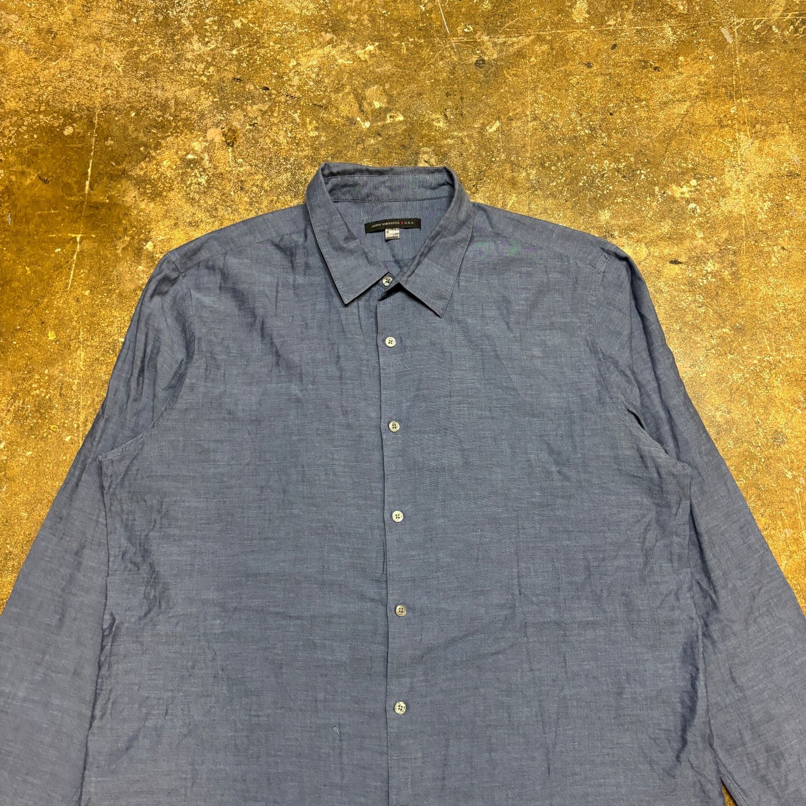 John Varvatos John Varvatos Star USA Cotton Button Down Shirt Men's XL Size US XL / EU 56 / 4 - 2 Thumbnail