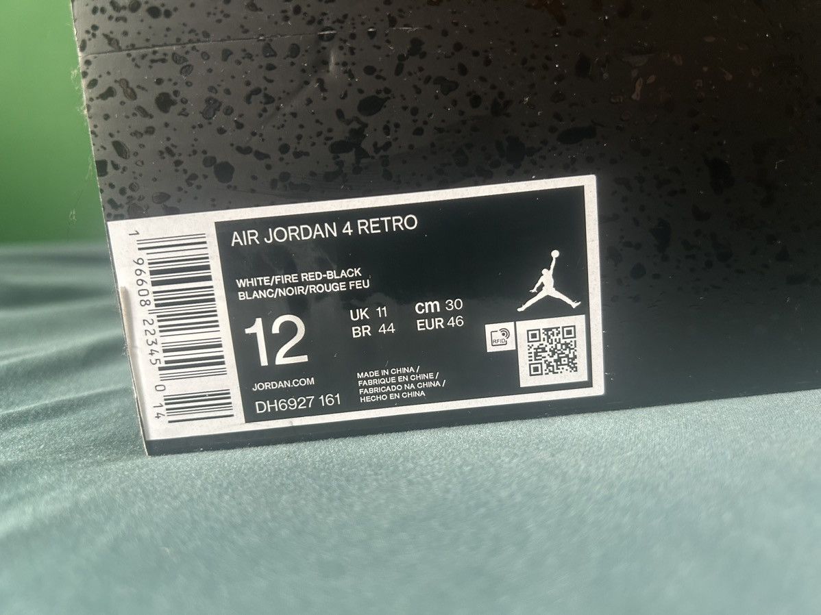 Jordan Brand Nike Air Jordan 4 Red Cement 2023 Size US 12 / EU 45 - 6 Thumbnail