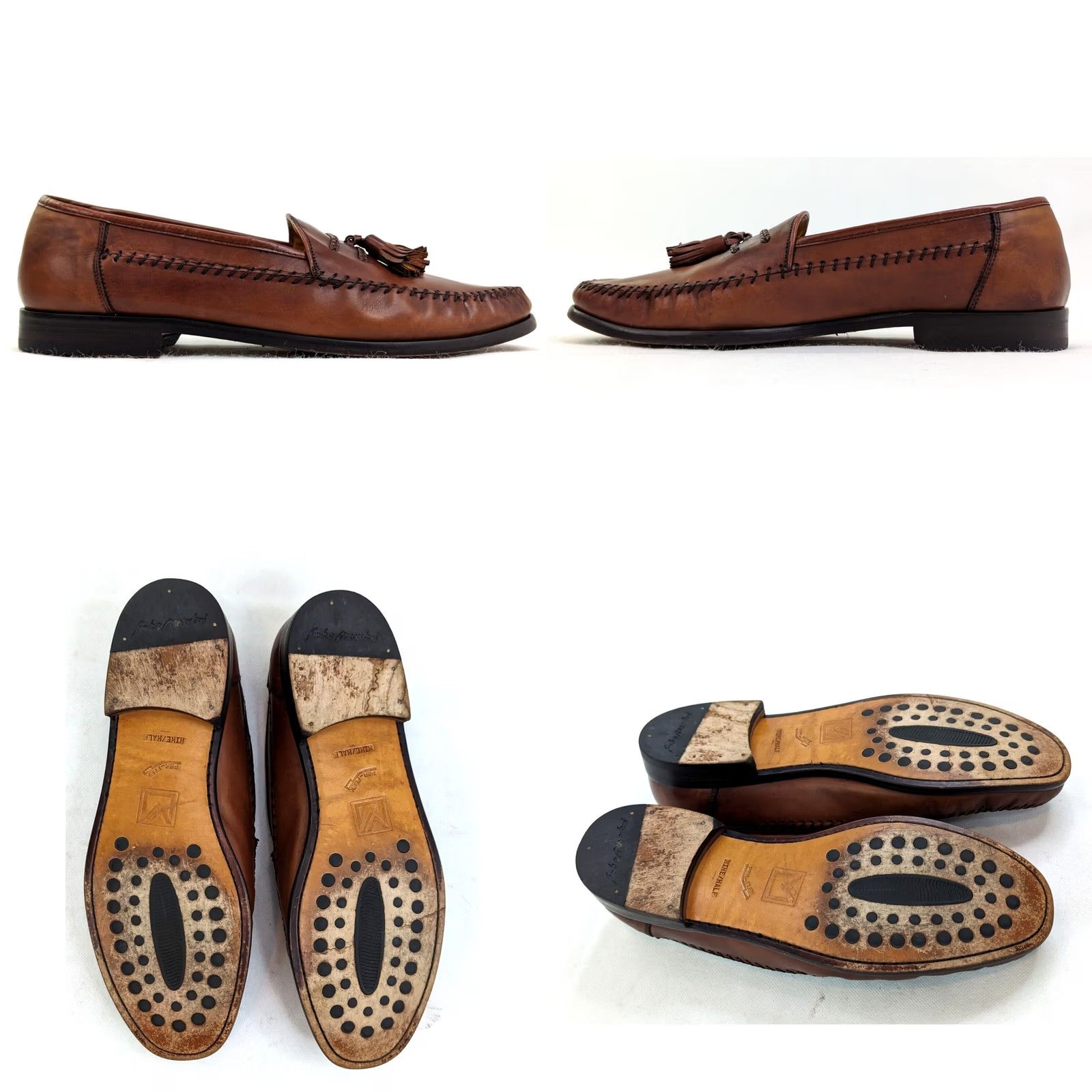 Sandro Moscoloni Sandro Moscoloni La Vida AMB Tassel Loafers Men 9.5 Brown Slip On Dress Leather Upper Lining Tassels Leather Sole City Logo Style Vintage No Size US 10 / EU 43 - 9 Thumbnail