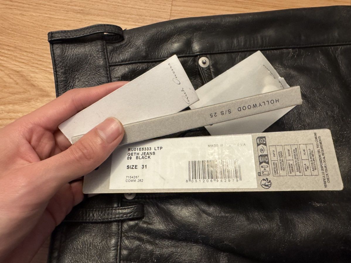 Rick Owens Rick Owens Leather Geth Jeans Size US 31 - 2 Thumbnail