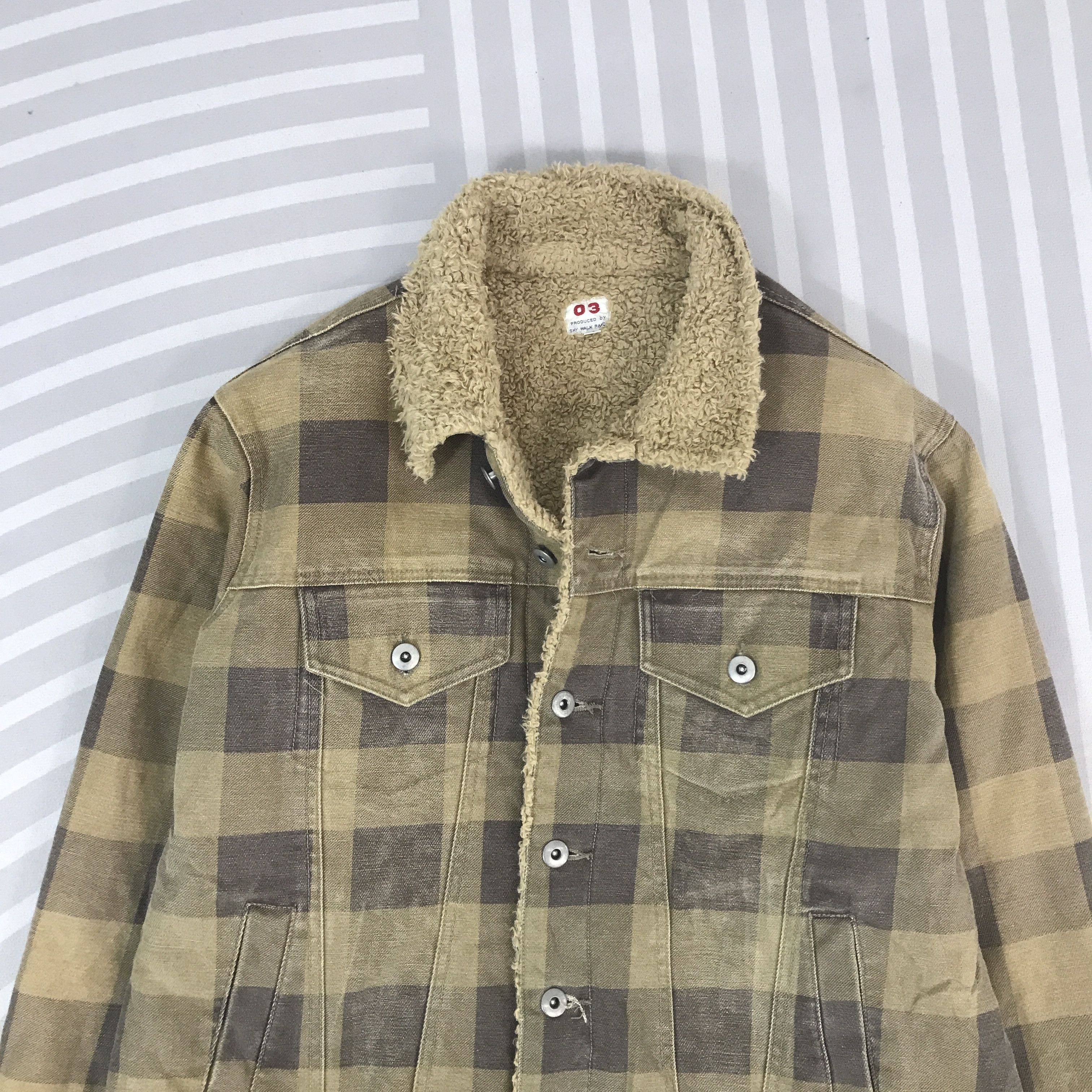 Japanese Brand Vintage Sky Walk Ranch tartan button sherpa Jacket Size US M / EU 48-50 / 2 - 2 Thumbnail
