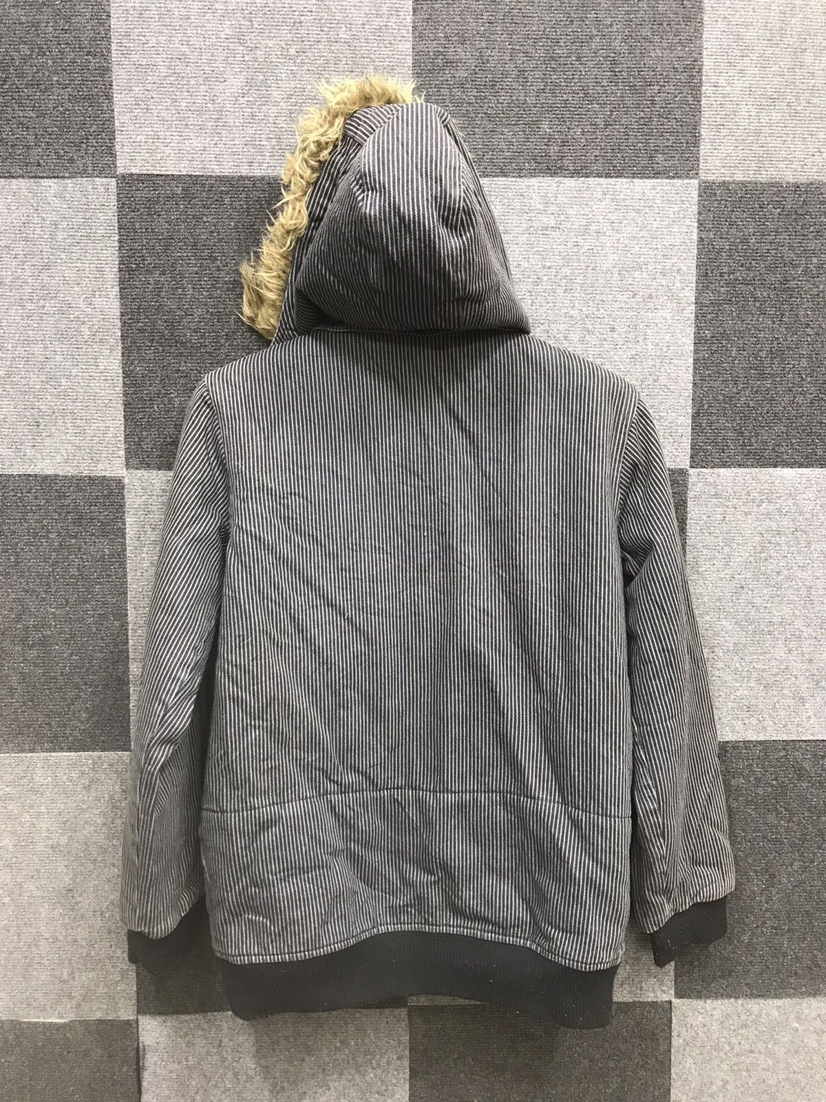 Japanese Brand Japanese Brand Hickory Stripe Hoodie Bomber Jacket Size US S / EU 44-46 / 1 - 6 Thumbnail