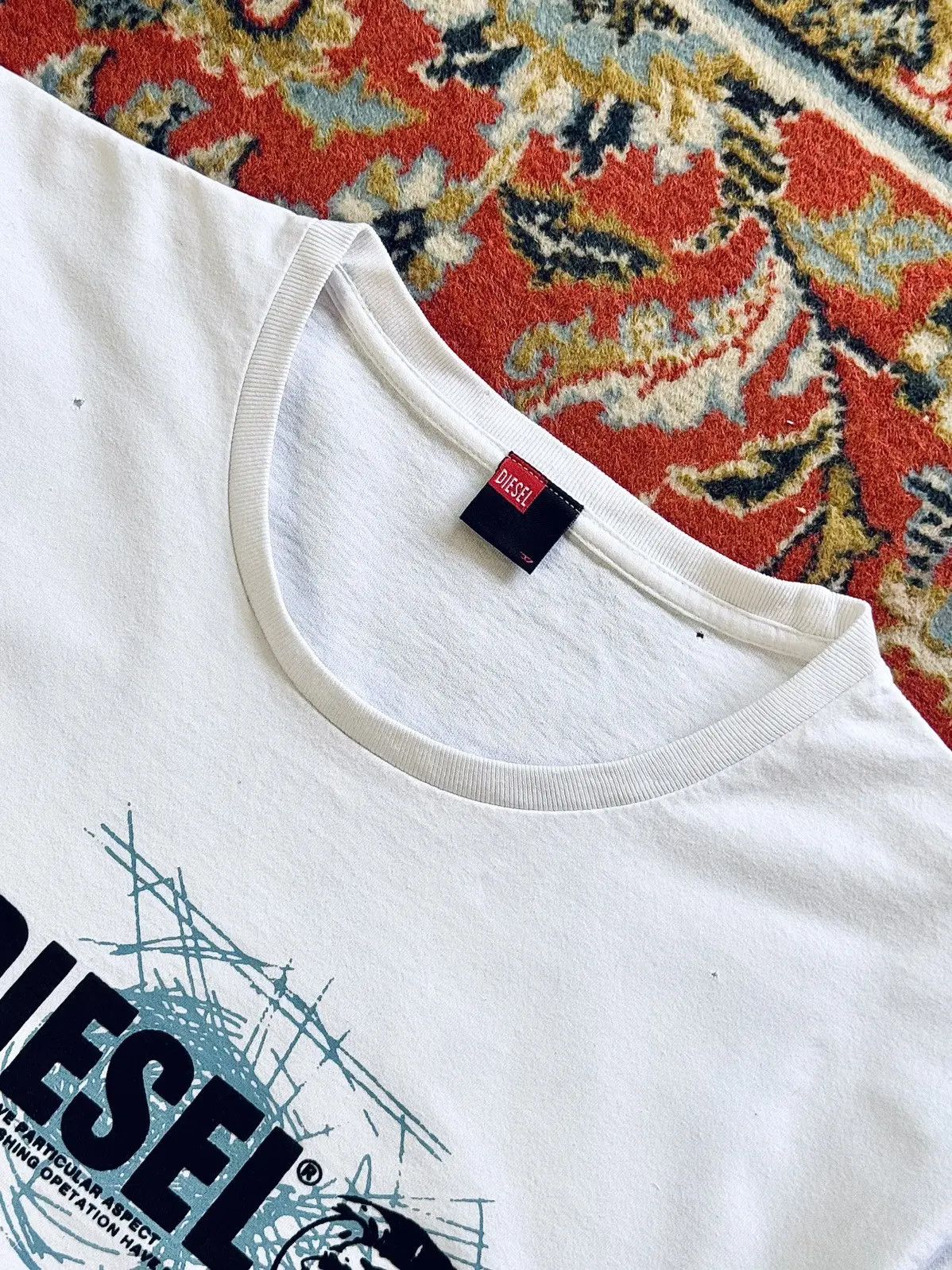 Diesel Vintage Diesel Big Logo Boxy Fit Print Tee T-Shirt Size US L / EU 52-54 / 3 - 12 Thumbnail
